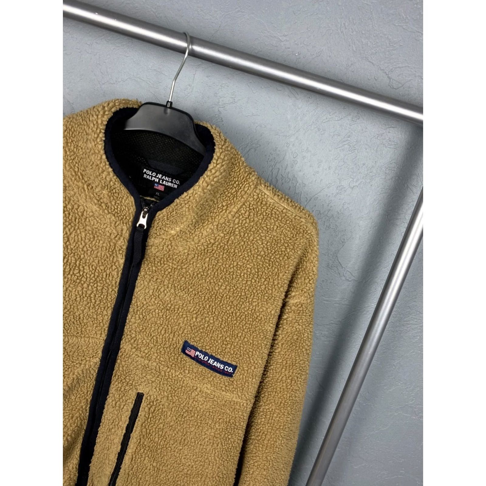 Polo Ralph Lauren Polo Ralph Lauren Jeans Company Deep Pile Sherpa Teddy Fleece Jacket Mens XL Beige Beiged? Size US XL / EU 56 / 4 - 2 Thumbnail