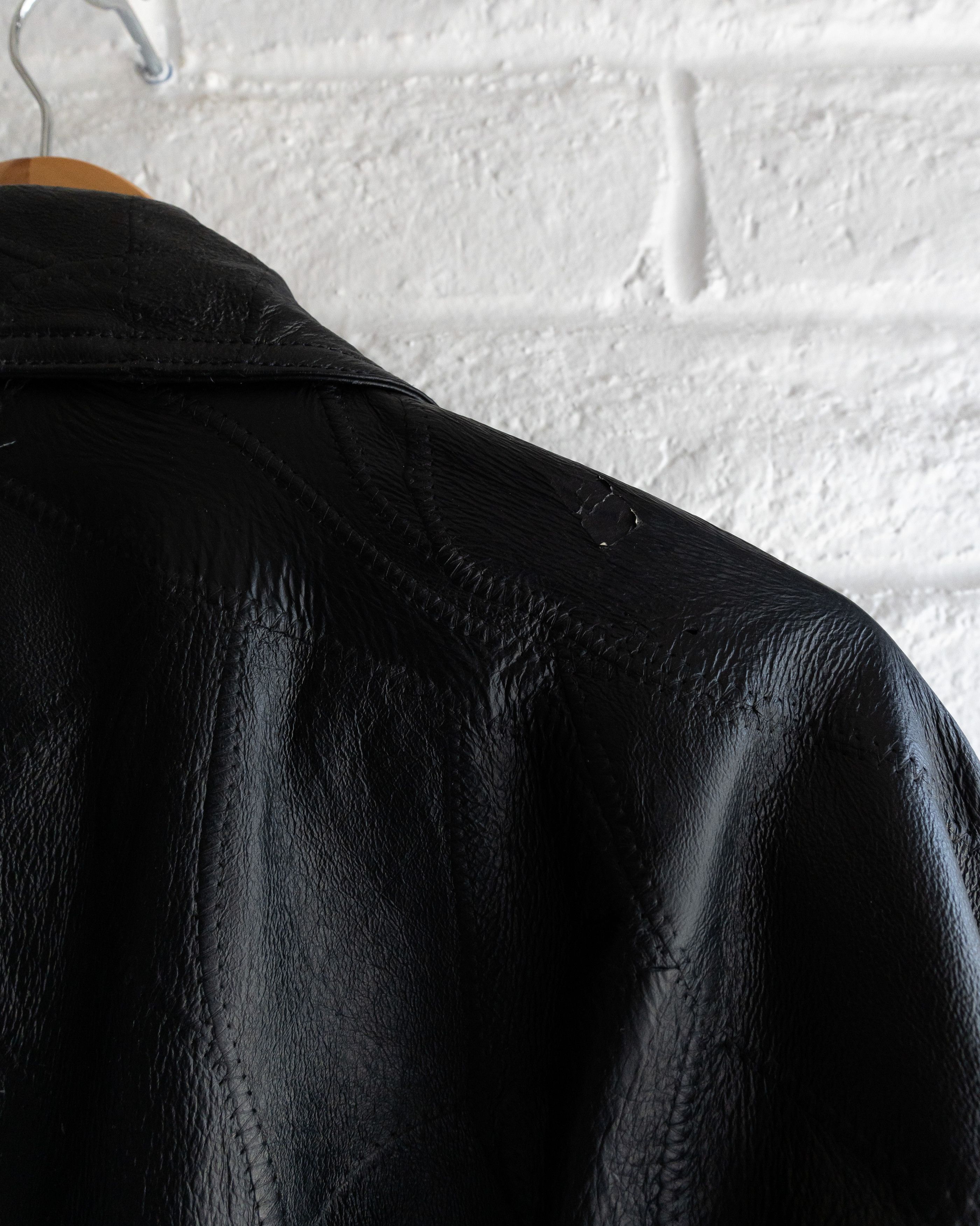 Vintage Vintage 90s Leather Patchwork Bomber Jacket Punk ERD Style Size US L / EU 52-54 / 3 - 7 Thumbnail