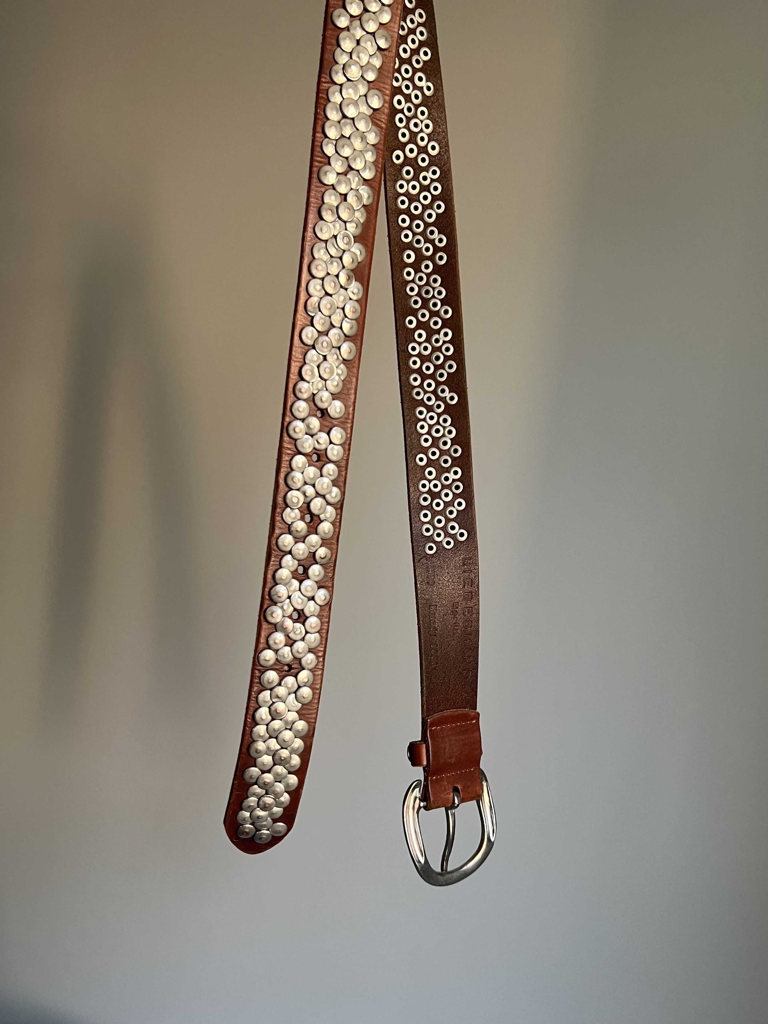 LIEBESKIND BERLIN Liebeskind Leather Studded Belt Metal Rivets BB Simon Style Size ONE SIZE - 6 Thumbnail
