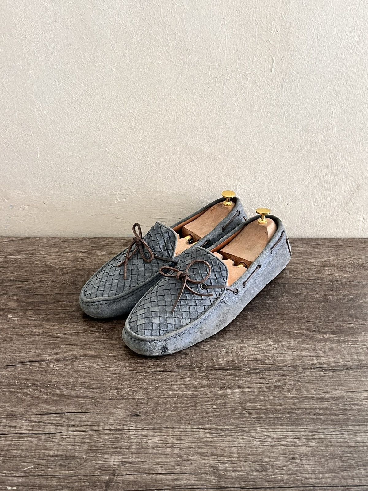 Bottega Veneta Intrecciato Driving Leather Loafers Size US 11 / EU 44 - 2 Thumbnail