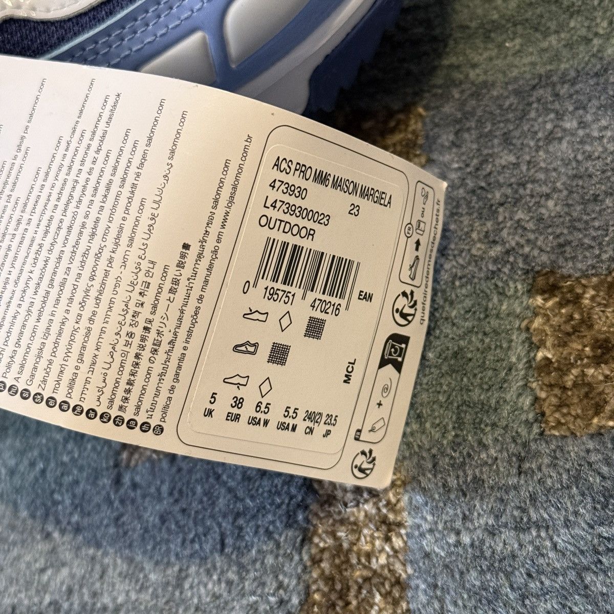 Maison Margiela × Salomon Salomon MM6 Margiela ACS Pro Advanced Blue Bonnet Size 6.5 Size US 6.5 / IT 36.5 - 5 Thumbnail