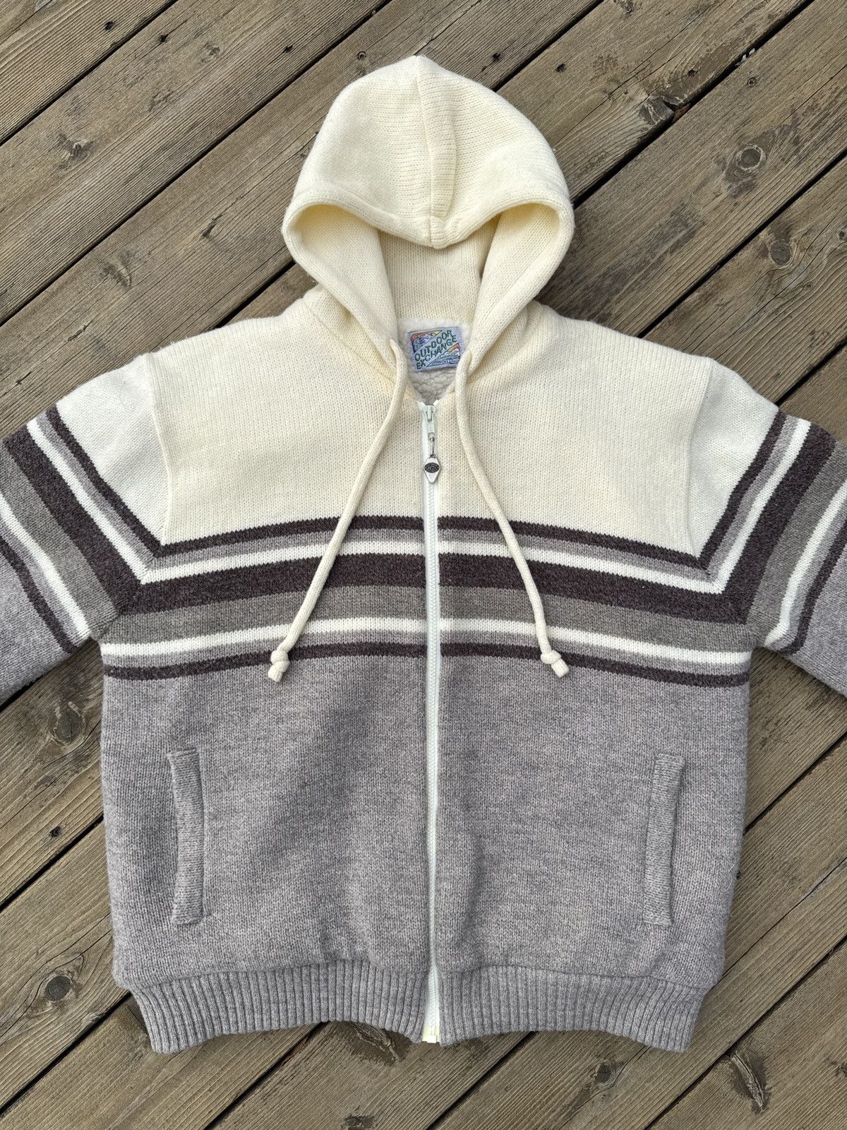 Vintage Vintage 80s Outdoor Exchange Sherpa Wool Blend Hoodie XL Size US XL / EU 56 / 4 - 2 Thumbnail