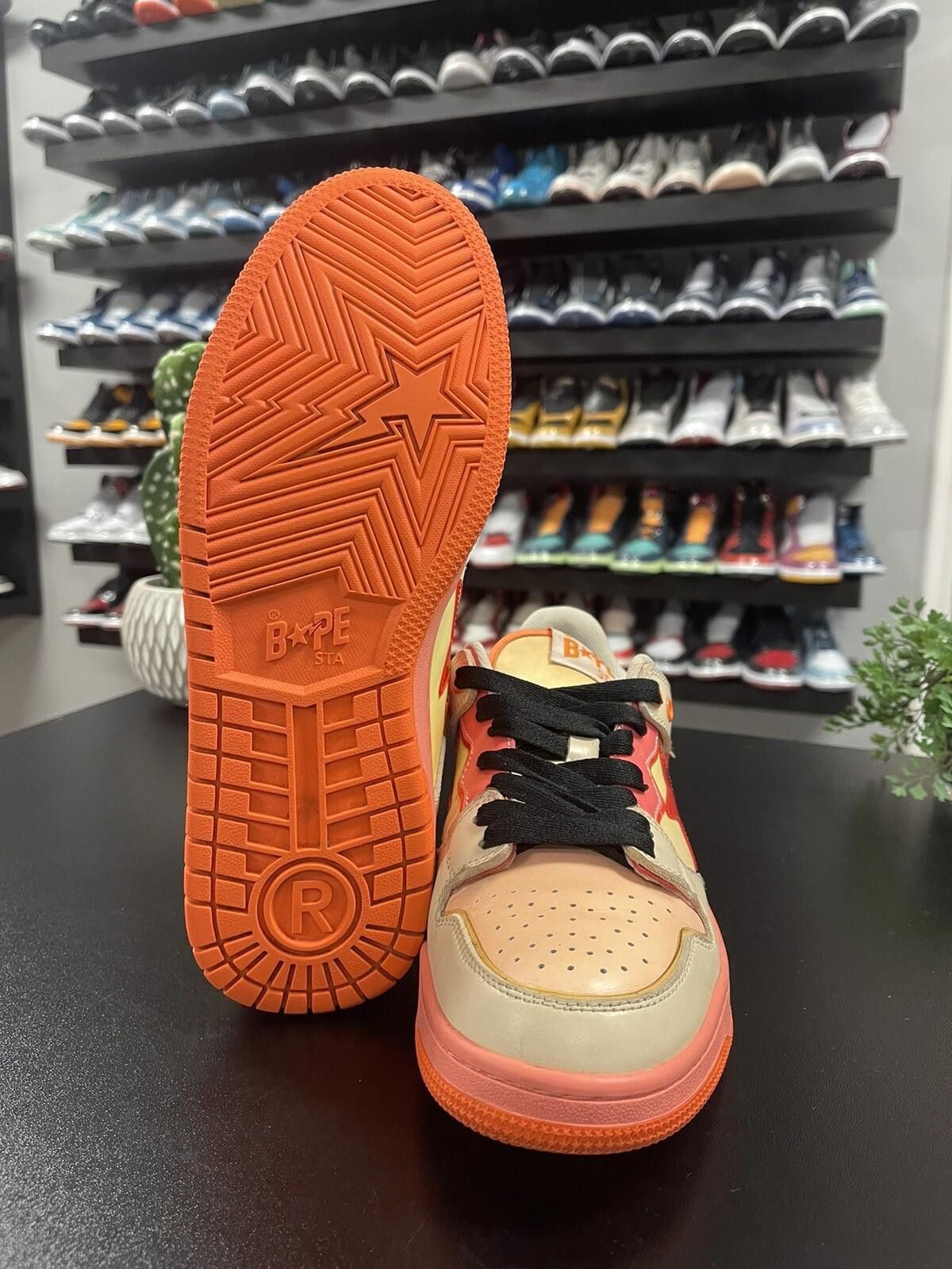 Bape Size 8 - A Bathing Ape Bapesta Orange 1130191003 Size US 8 / EU 41 - 10 Thumbnail