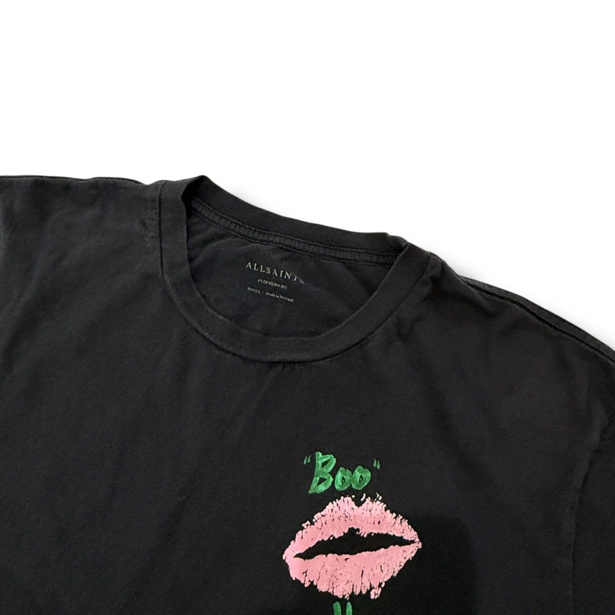 Allsaints AllSaints Boohoo distressed poetic kiss graphic crew T-shirt Size US S / EU 44-46 / 1 - 5 Thumbnail