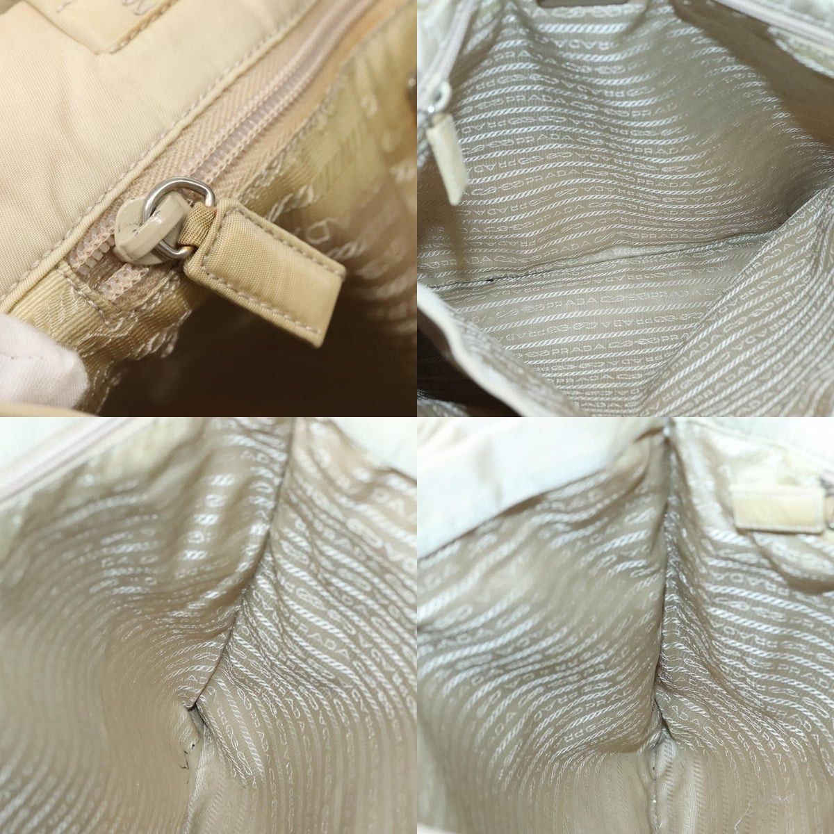 Prada PRADA Tote Bag Nylon Beige Silver Size ONE SIZE - 12 Thumbnail