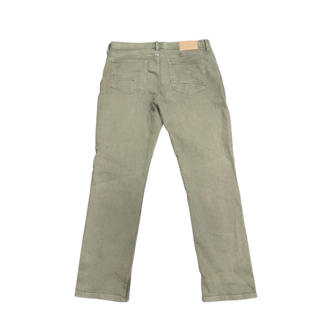 Tommy Hilfiger Stretch Green Denim Straight Leg Jeans SZ 36X32 Streetwear Size US 36 / EU 52 - 2 Thumbnail