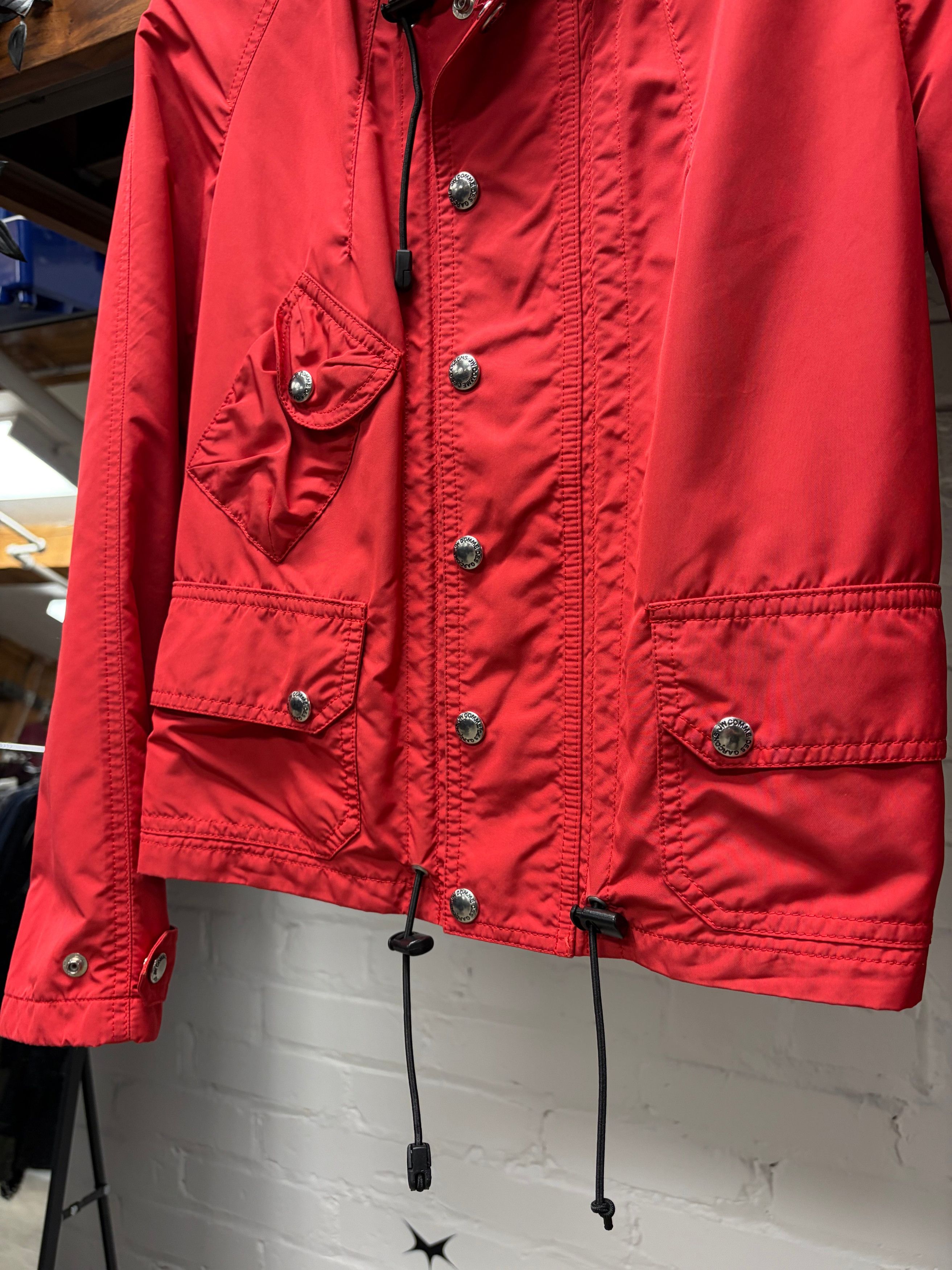 Junya Watanabe 2008 Junya Watanabe Red Nylon Shell Cargo-Tech Jacket Size US S / EU 44-46 / 1 - 2 Thumbnail