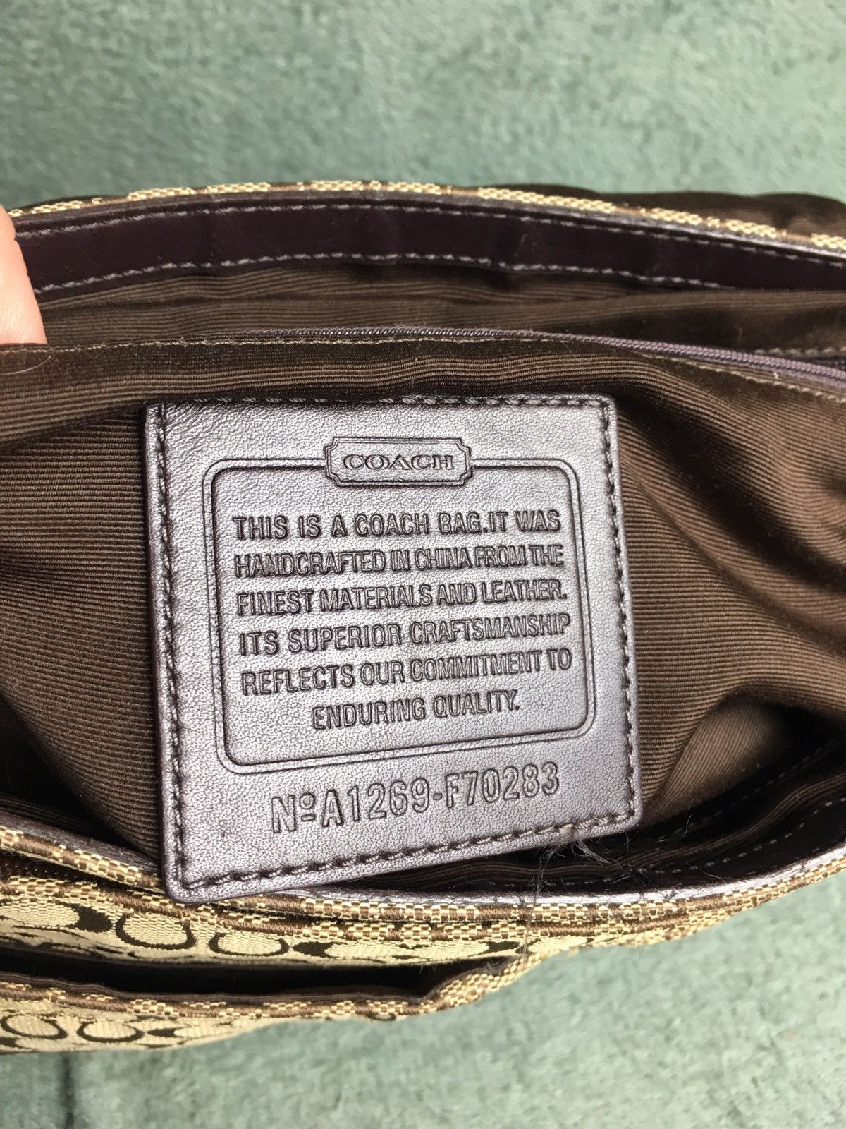 Coach COACH Vintage Monogram Logo Canvas Messenger Shoulder Bag Size ONE SIZE - 16 Thumbnail