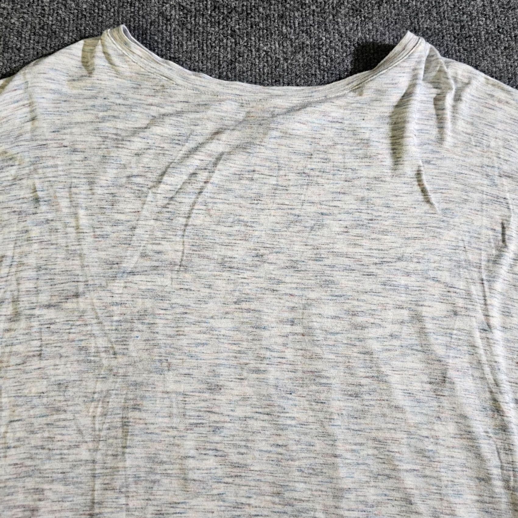 J. Jill J. Jill Shirt Womens Medium Gray Blue 3/4 Sleeve Shirred Back Stretch Casual Top Woman Shirt Basic Size M / US 6-8 / IT 42-44 - 2 Thumbnail