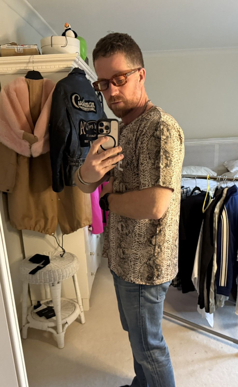 Celine Rare Celine snakeskin logo T shirt Hedi Slimane grail L BNWT Size US L / EU 52-54 / 3 - 3 Thumbnail