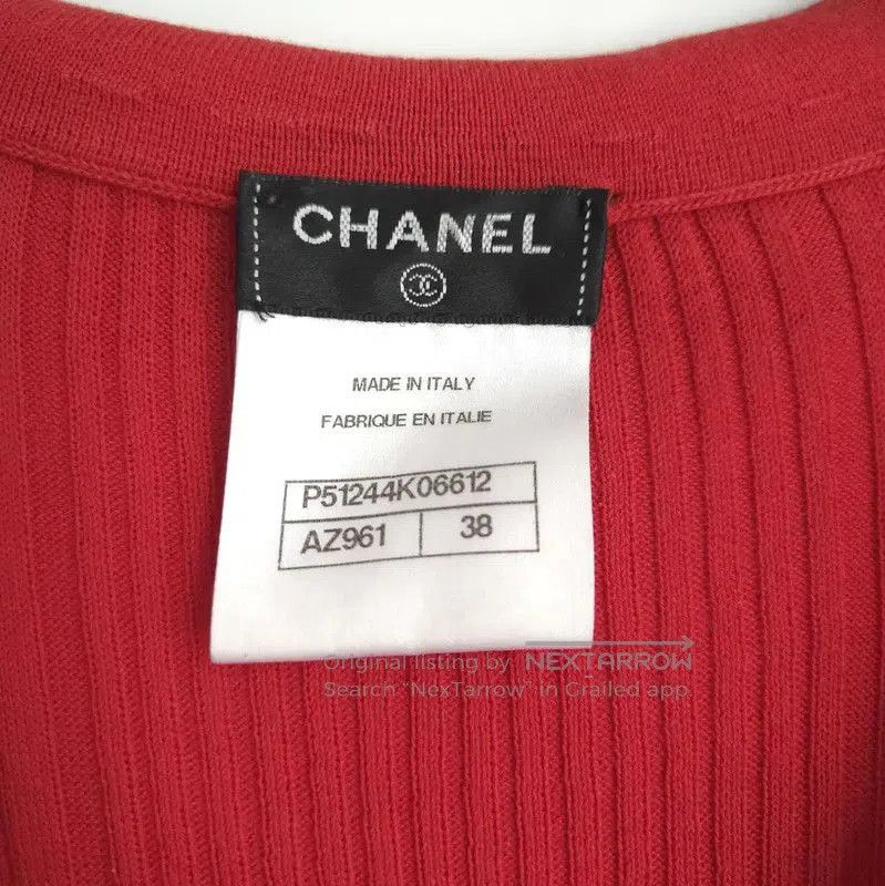 Chanel Chanel Red Striped Cotton Summer Top . Size S / US 4 / IT 40 - 4 Thumbnail