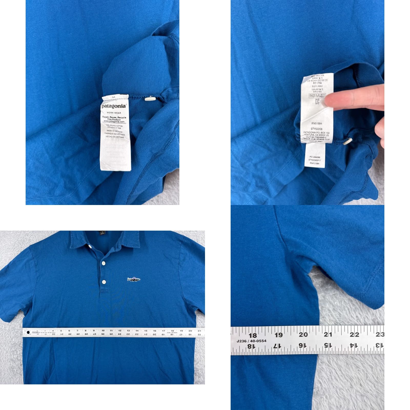 Patagonia Patagonia Polo Shirt Men's Medium Blue 100% Cotton Shirt Polo Size US M / EU 48-50 / 2 - 8 Thumbnail