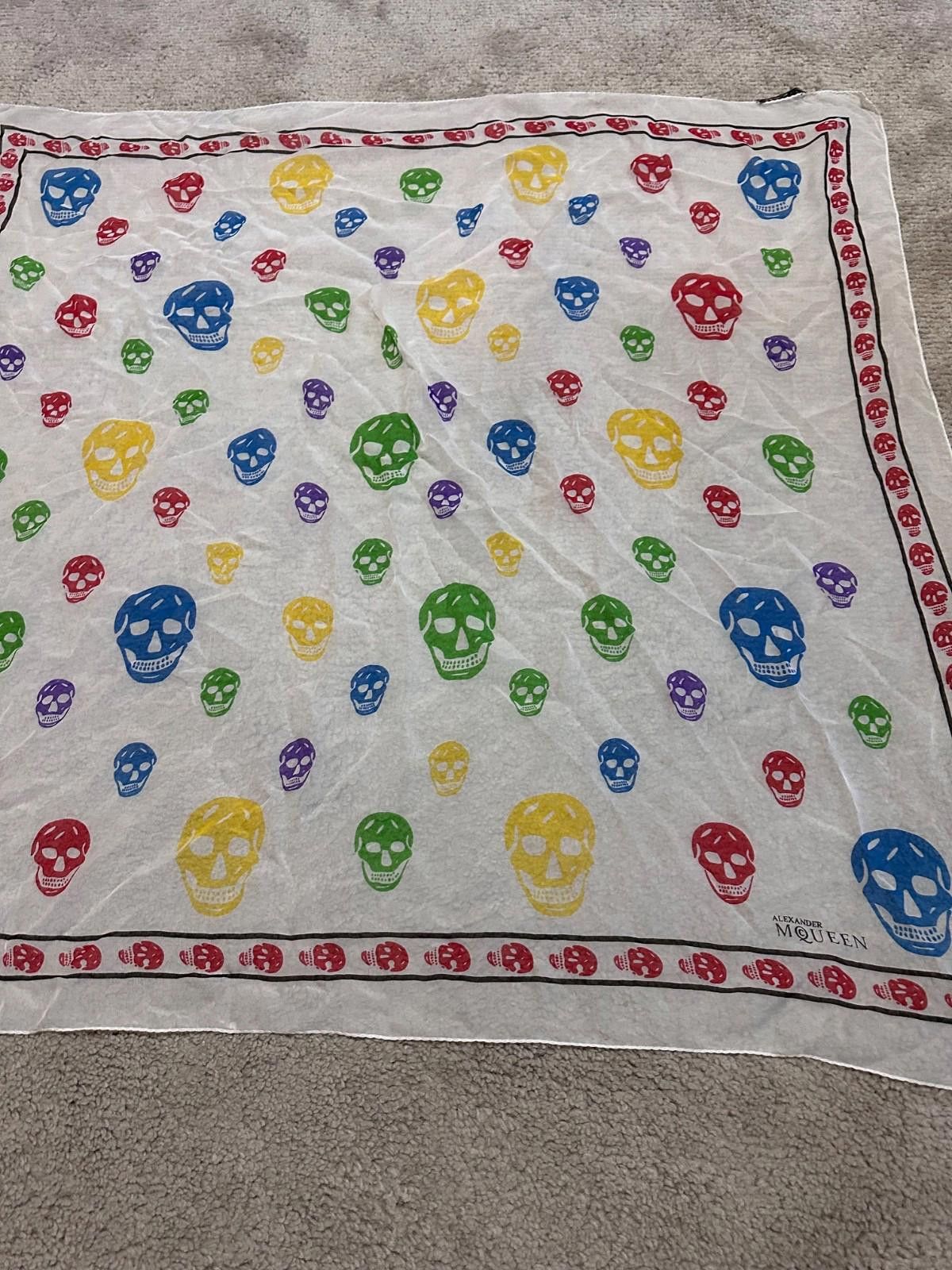Alexander McQueen Alexander McQueen Skull Print Scarf Multicolor Size ONE SIZE - 3 Thumbnail