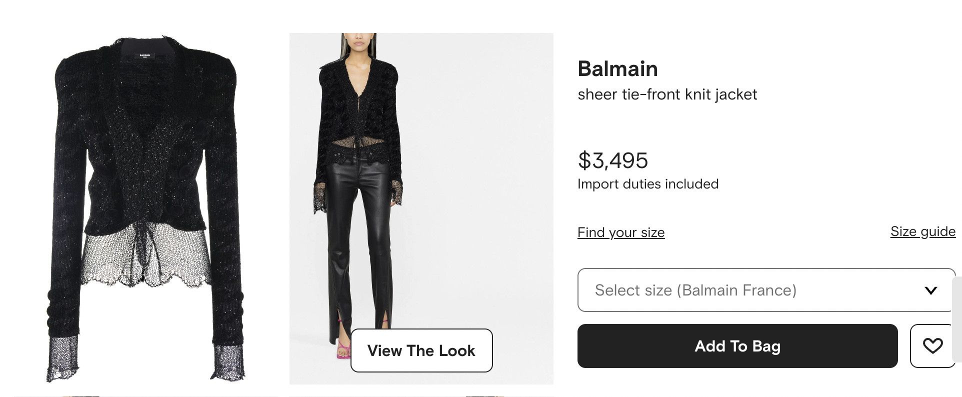 Balmain *NEW* $3500 SPENCER SEQUIN JACQUARD KNIT JACKET Size XS / US 0-2 / IT 36-38 - 2 Thumbnail