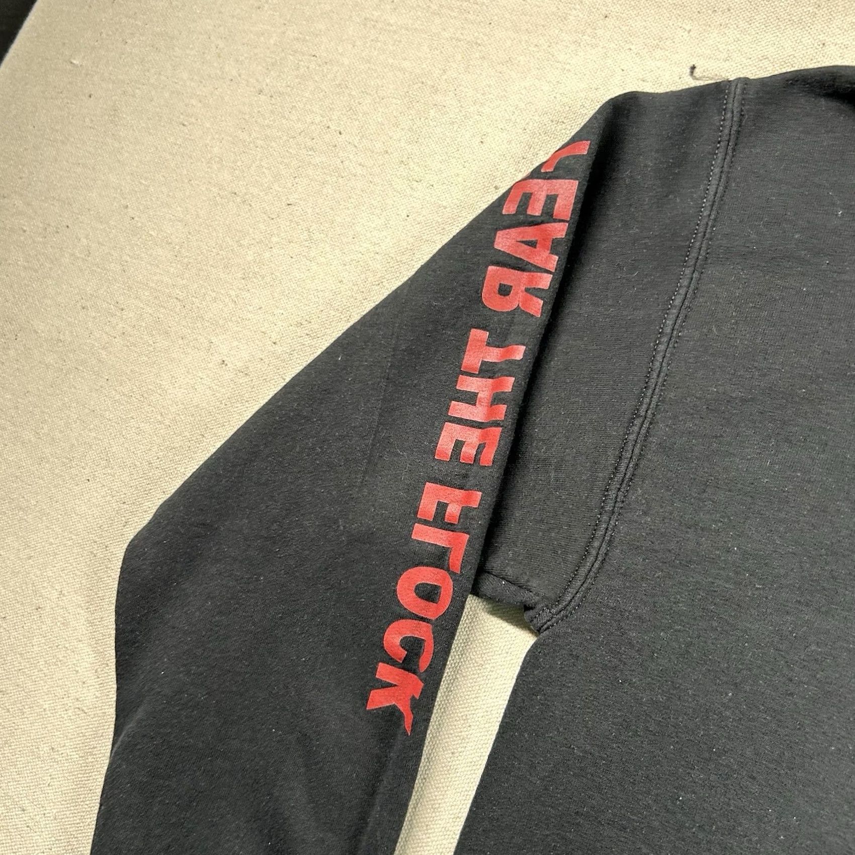 Gildan Gildan Hoodie Mens L Black Pullover Hooded Pockets Hip Hop Faded Birds Eye View Tour Rap Size US L / EU 52-54 / 3 - 4 Thumbnail