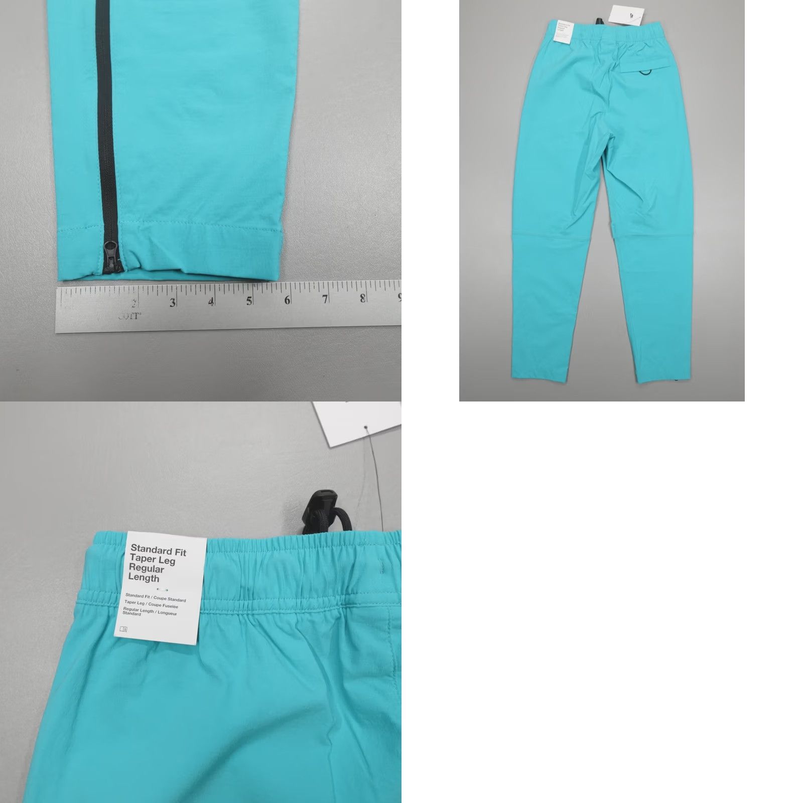 Nike Nike Tech Woven Pants Mens XS Dusty Cactus HM8241-345 Pants Regular Tapered Inseam 28 in Blue Nylon Spandex Cross Training Gym Running Activewear Size US 27 - 8 Thumbnail