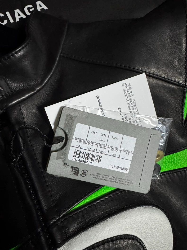 Balenciaga Balenciaga Racer Jacket Black Green Leather-2505 Size US S / EU 44-46 / 1 - 3 Thumbnail