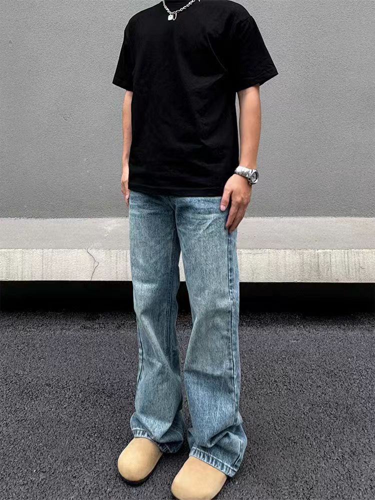 Designer × Jean × Vintage High Street Micro Flare Vintage Y2K Straight Leg Jeans Size US 32 / EU 48 - 3 Thumbnail