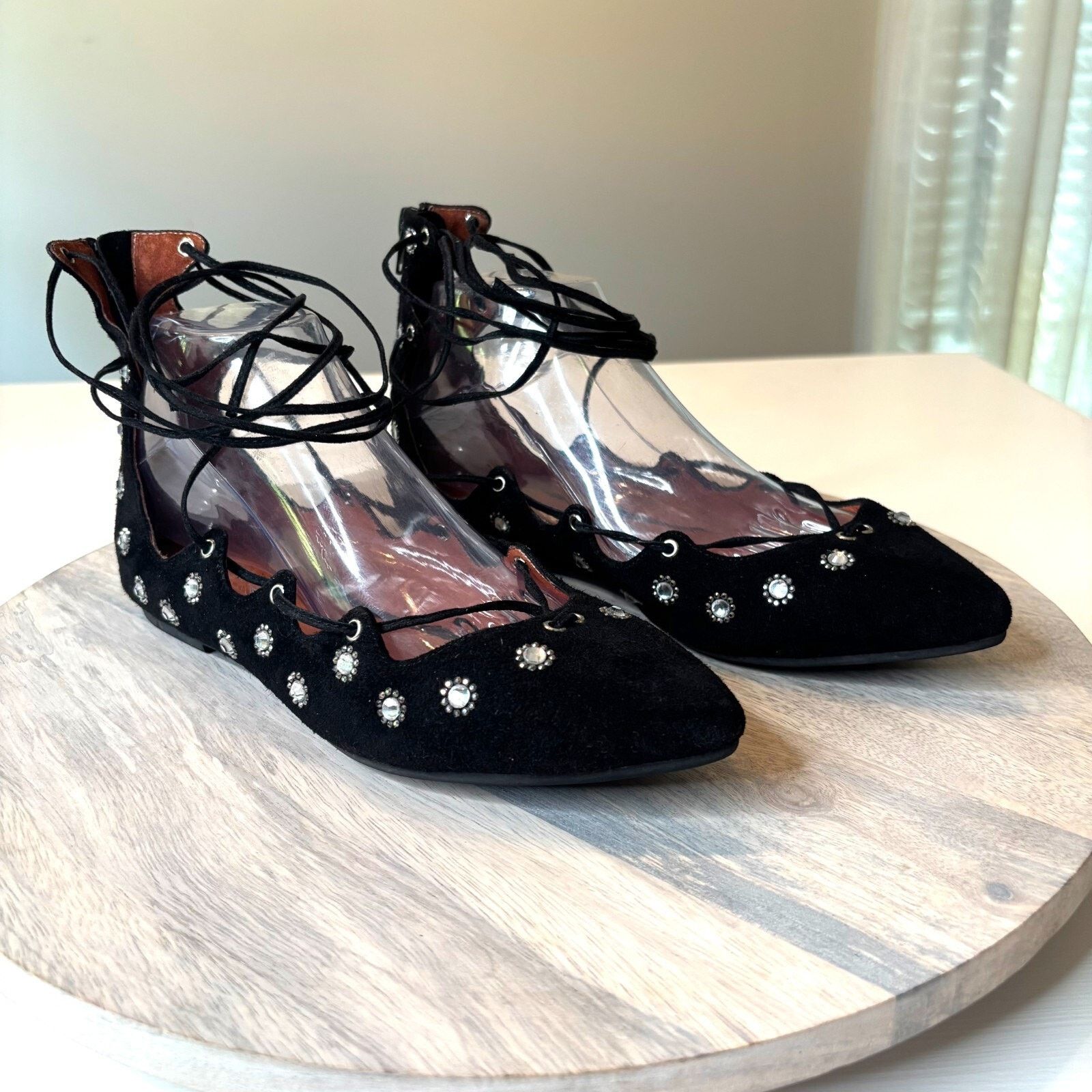 Free People Jeffrey Campbell Free People Sparkle Black Suede Pumps Sz 8 Size US 8 / IT 38 - 3 Thumbnail