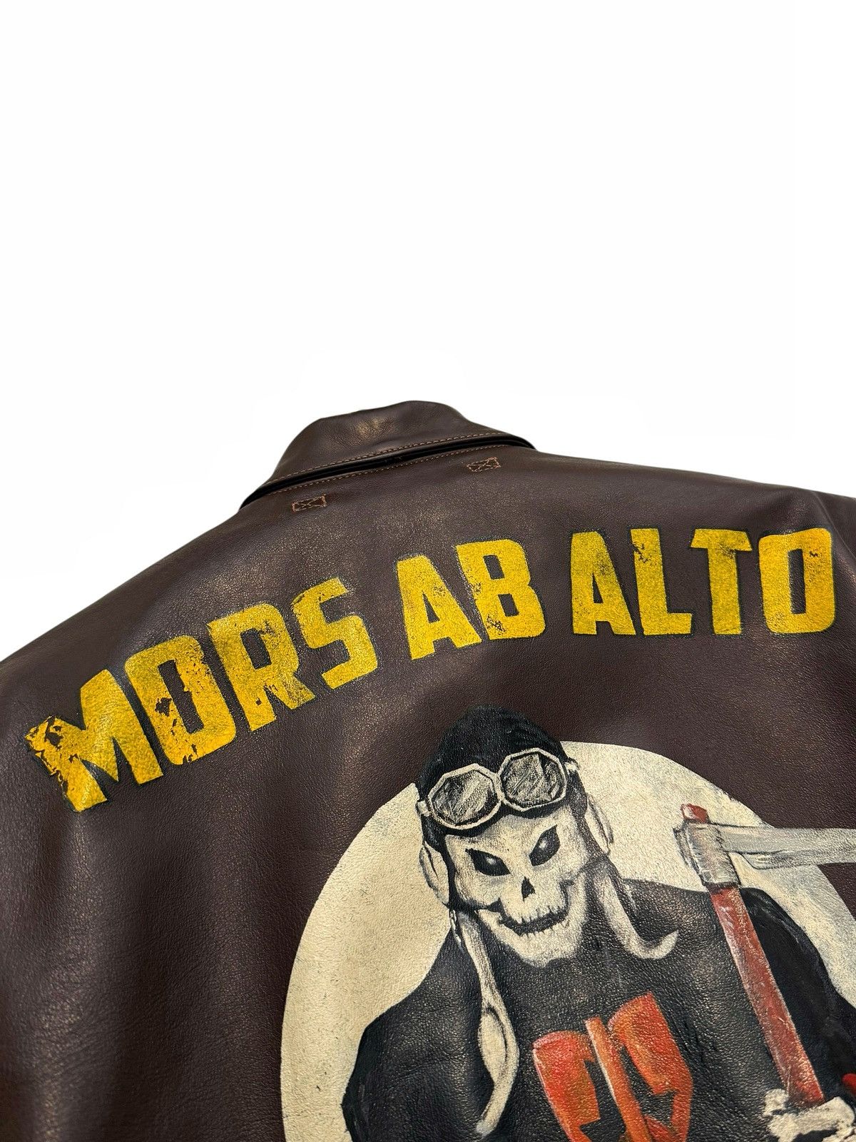 Other LOST WORLDS Painted Dubow A-2 Horse Leather Flight Jacket Size US L / EU 52-54 / 3 - 4 Thumbnail