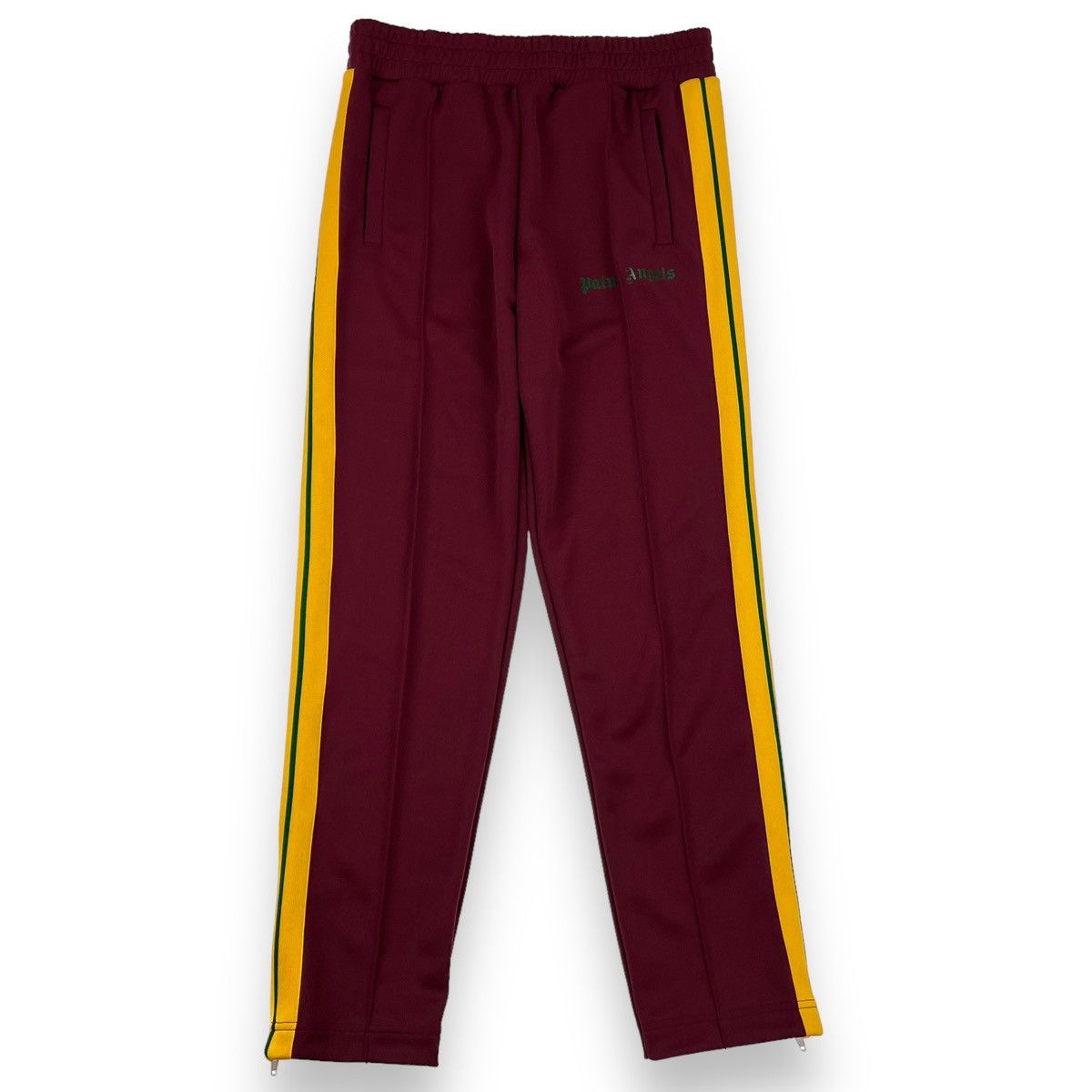 Palm Angels Palm Angels Burgundy & Yellow Sweatpants Size US 33 - 2 Thumbnail