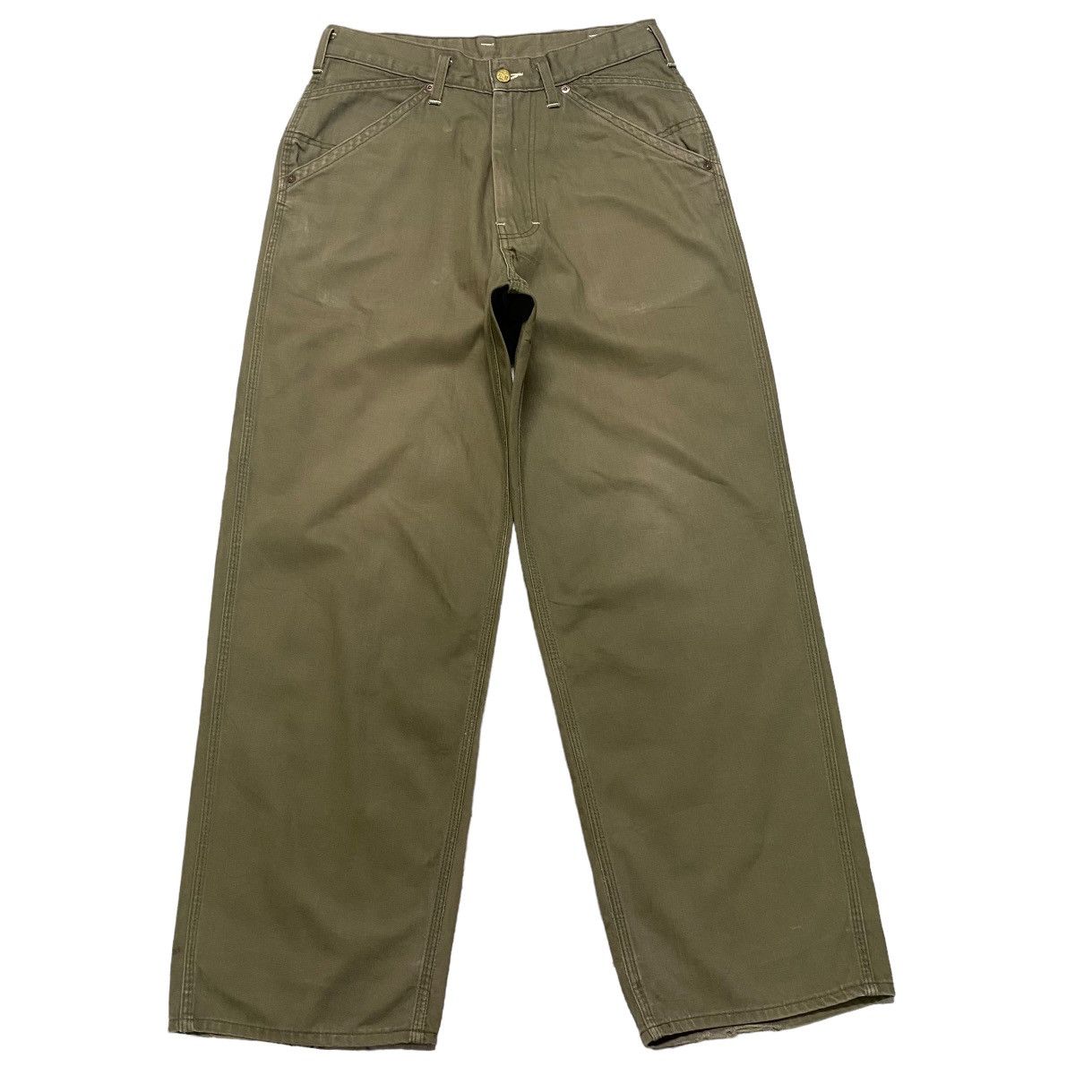 Vintage BALANCE+HARMONY KEMPEL Union Made HBT Work Pants Sunfaded Size US 30 / EU 46 - 2 Thumbnail