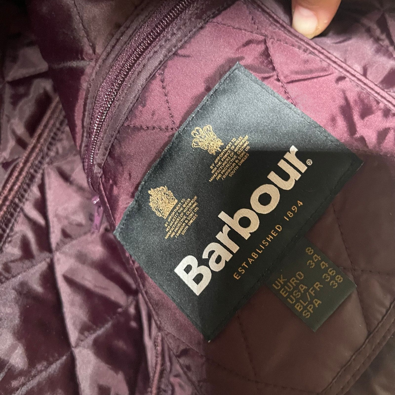 Barbour NWT Barbour Annandale Quilted Diamond Jacket in Burgundy Size S / US 4 / IT 40 - 3 Thumbnail