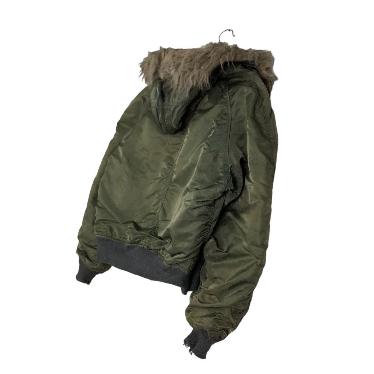 Vintage 🔥Vintage Bomber Jacket Alpha Industries USA Mink Fur Hoodie Size US M / EU 48-50 / 2 - 10 Thumbnail
