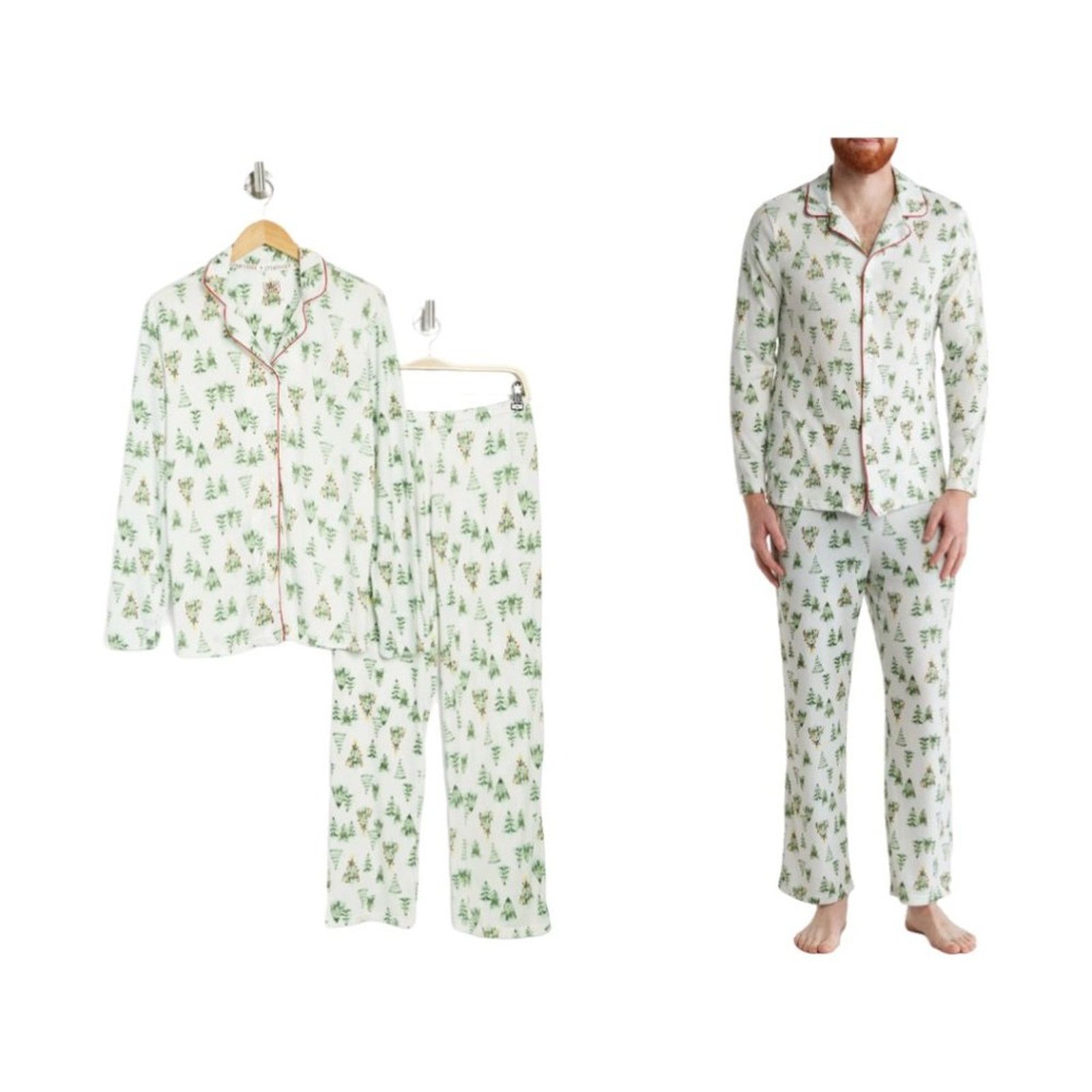 Nordstrom Let's Get Cozy Holiday Pajama Set Pine Tree Size Small NWT Size US S / EU 44-46 / 1 - 1 Thumbnail