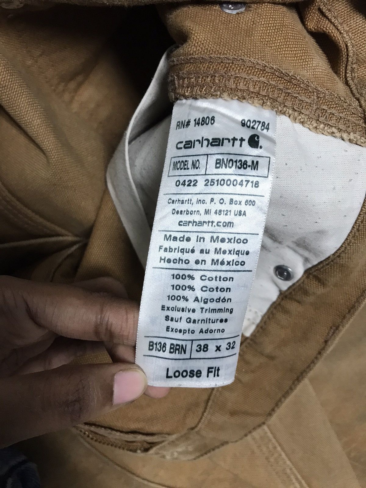 Carhartt Vintage carhartt B136 BRN dusty double knee workwear Size US 40 / EU 56 - 7 Thumbnail
