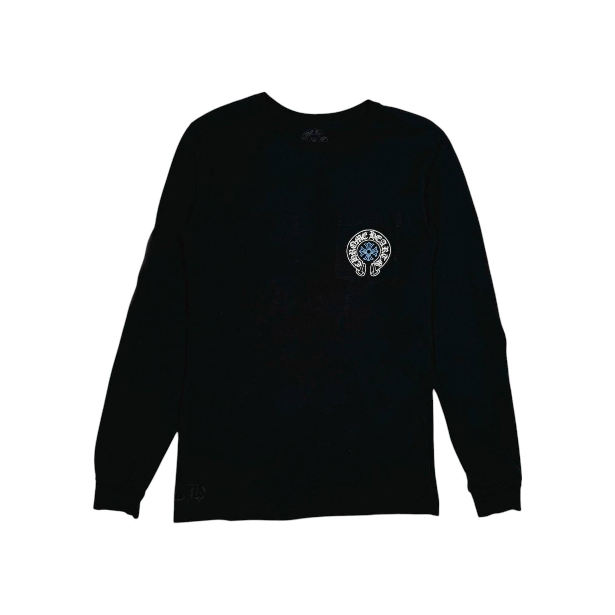 Chrome Hearts STAFF Tee CH Horseshoe LS T-Shirt Blue Black Size US S / EU 44-46 / 1 - 2 Thumbnail