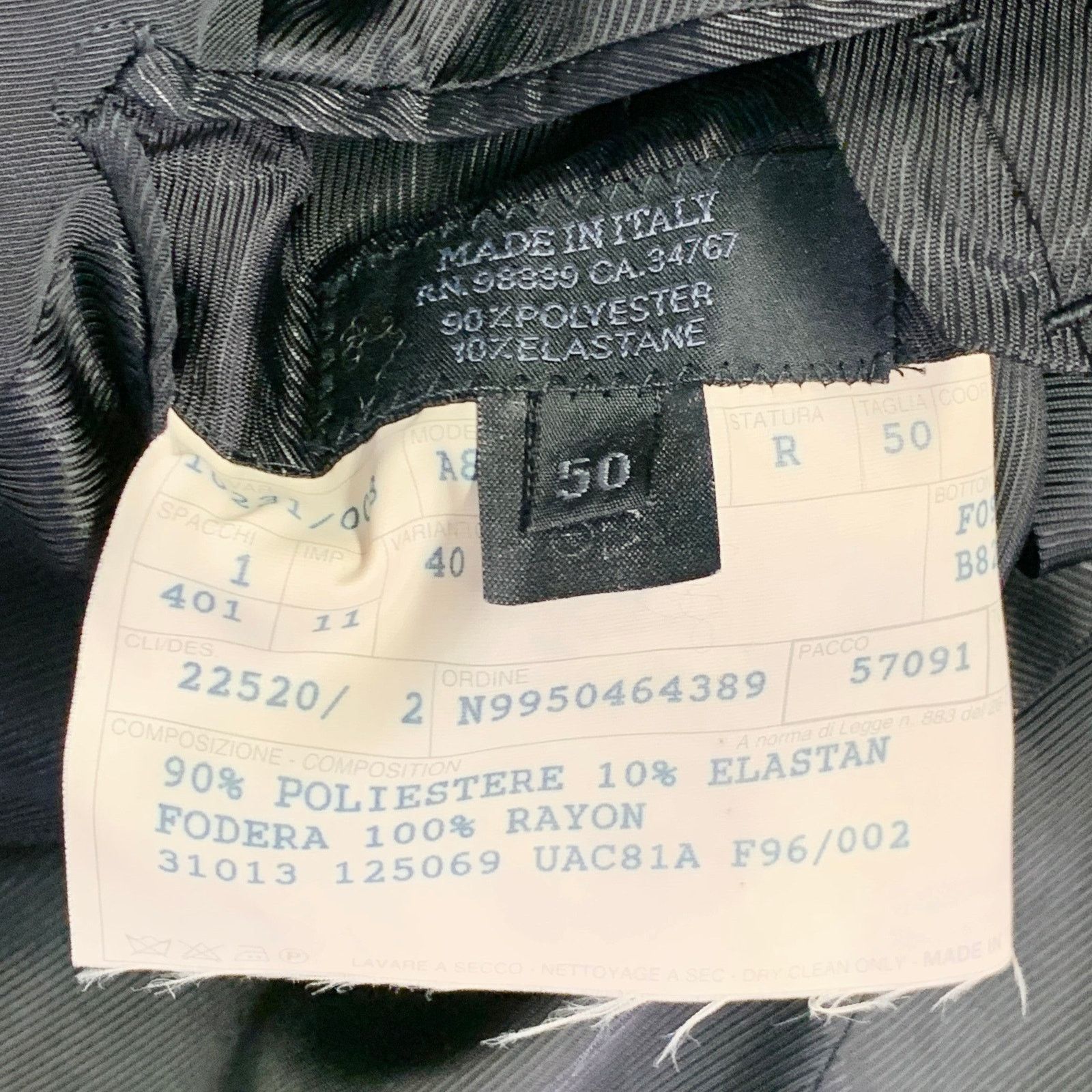 Prada Black Polyester Blend Notch Lapel Three Button Sport Coat Size 40R - 9 Thumbnail