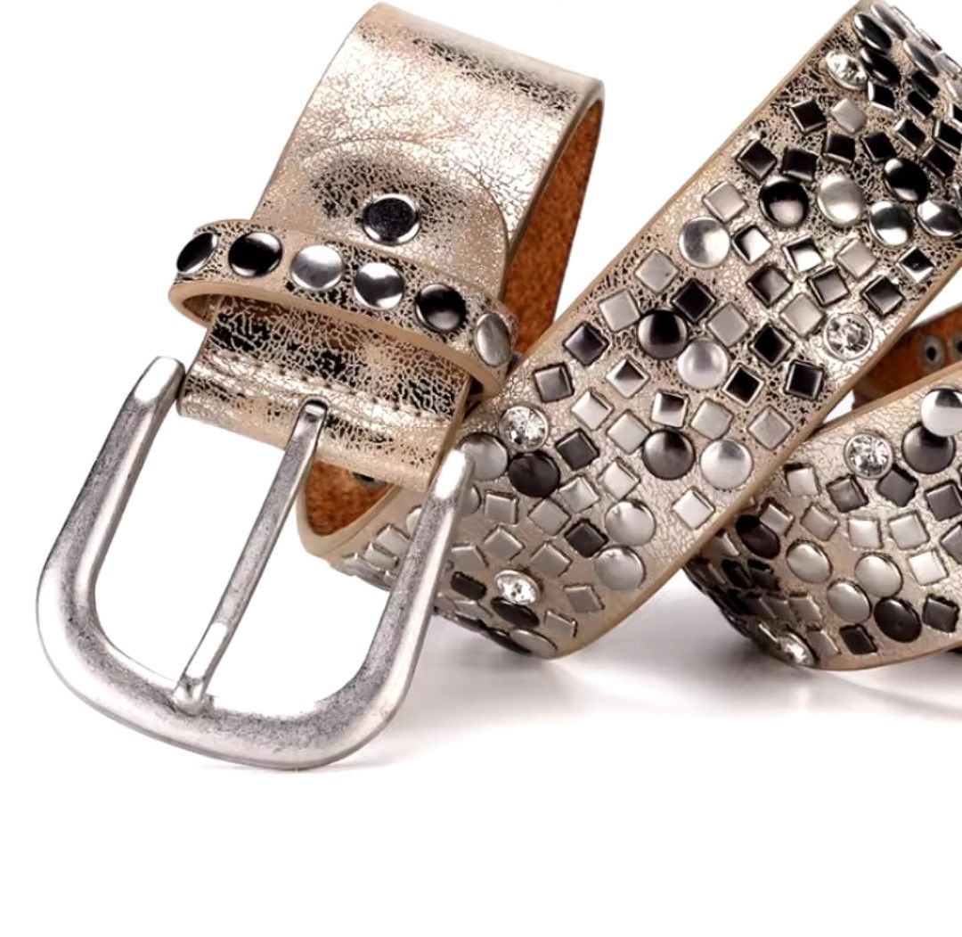 Japanese Brand × Vintage Punk Rivet Narrow Belt Size ONE SIZE - 2 Thumbnail