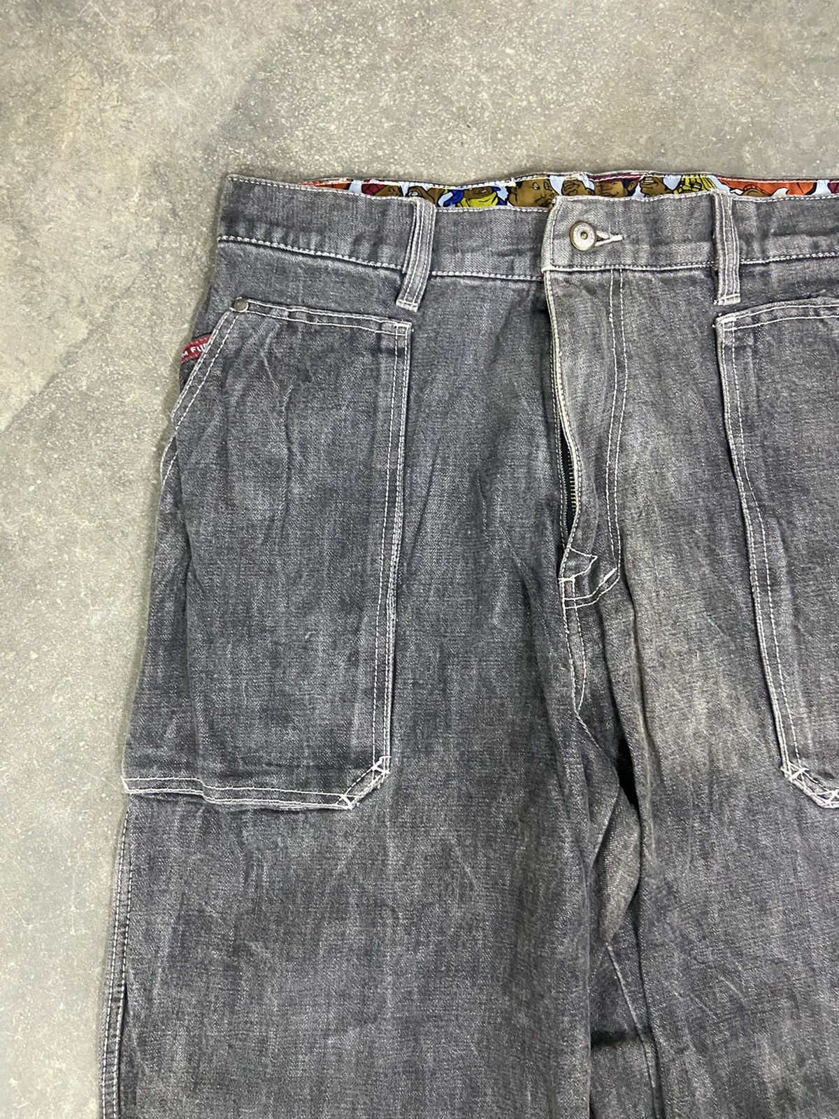 Fubu 🔥 Vintage y2k Fubu Platinum jeans Embroidery back hit Size US 36 / EU 52 - 14 Thumbnail