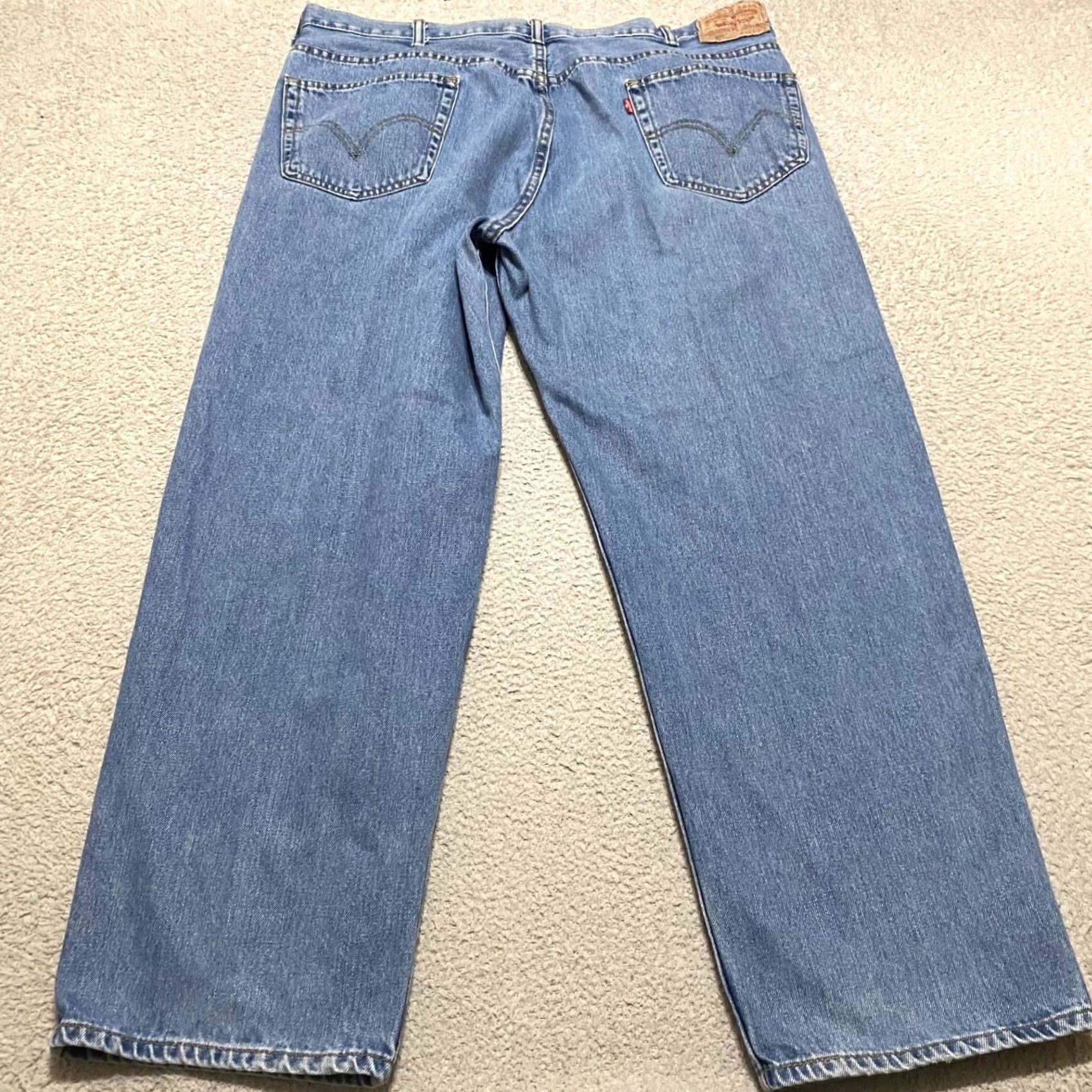 Levi's Levi's 550 Jeans Mens 42x30 Blue Denim Straight Relaxed Fit 5-Pocket Cotton Denim Jeans Blue Mens 550 90s Retro Style (if applicable) Size US 42 / EU 58 - 2 Thumbnail