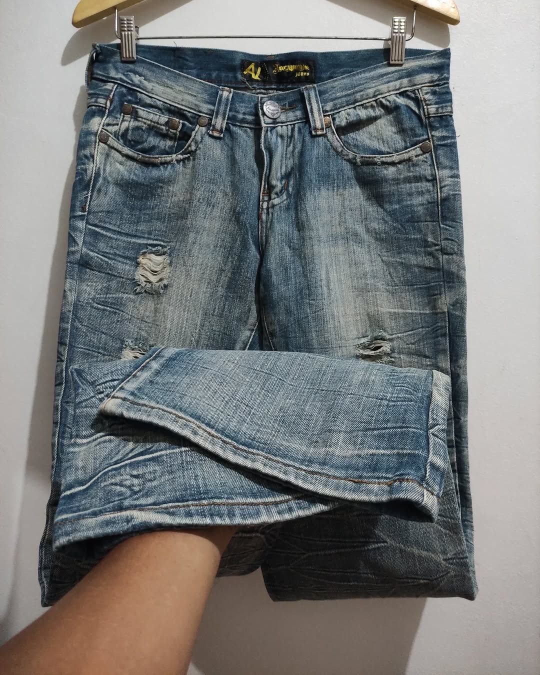 GOSTAR DE FUGA × Le Grande Bleu (L.G.B.) × Tornado Mart Alcapone Faded Distressed Flaire if6was9 LGB style Size US 33 - 11 Thumbnail