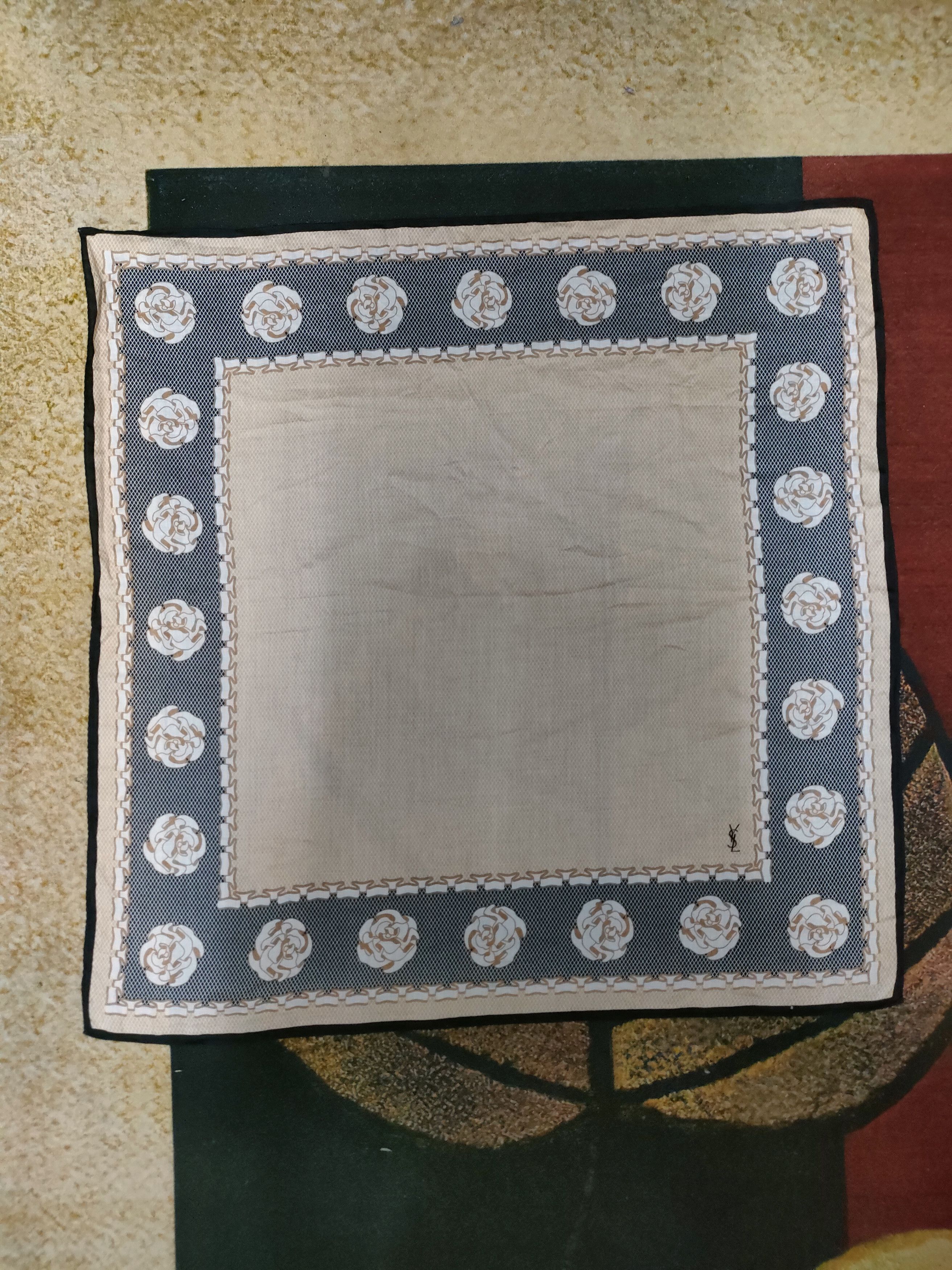 Yves Saint Laurent YSL Scarf Monograme Size ONE SIZE - 1 Thumbnail