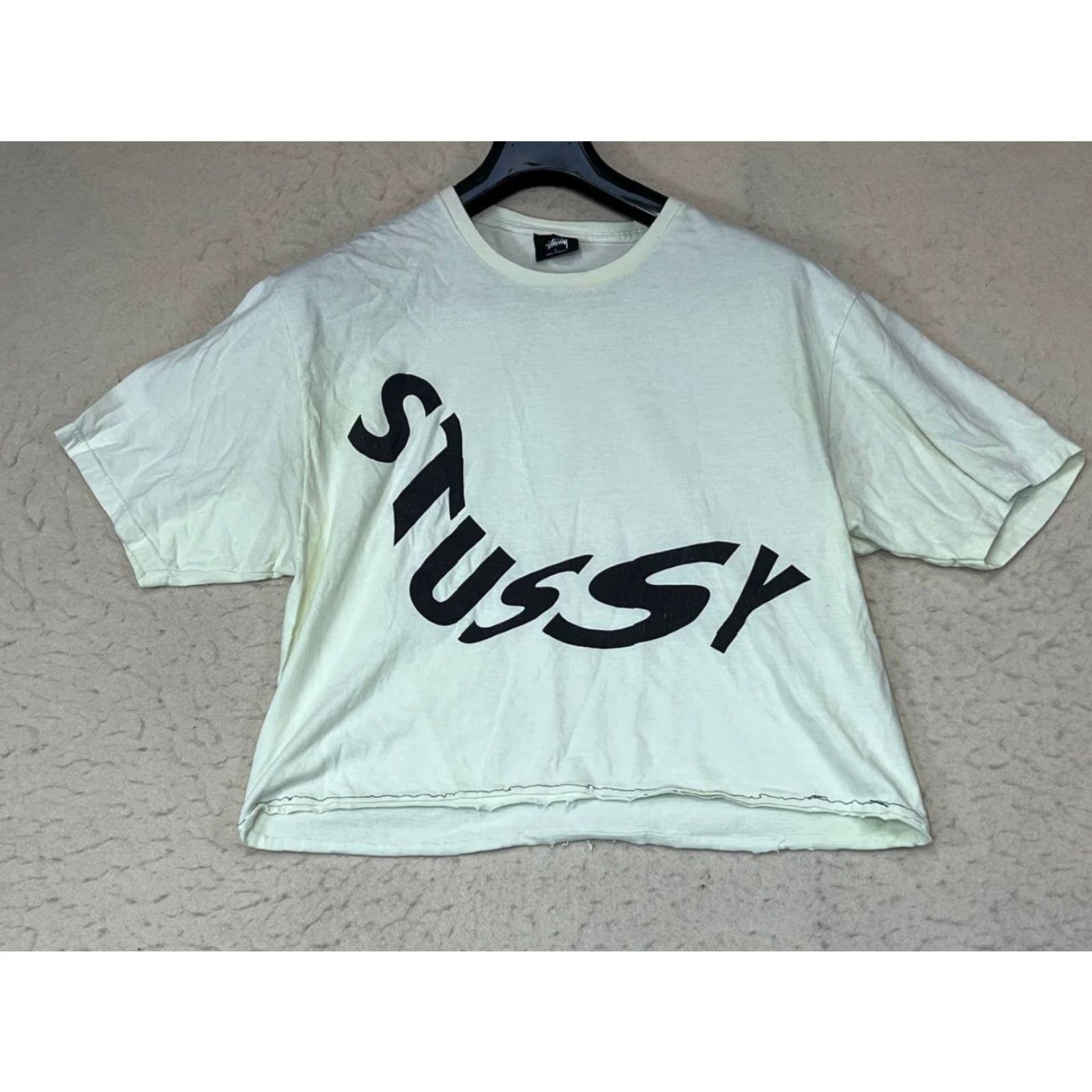 Logo 7 Vtg Stussy Shirt Womens Large Cropped Short Sleeve Top Embroidered Logo Size L / US 10 / IT 46 - 2 Thumbnail