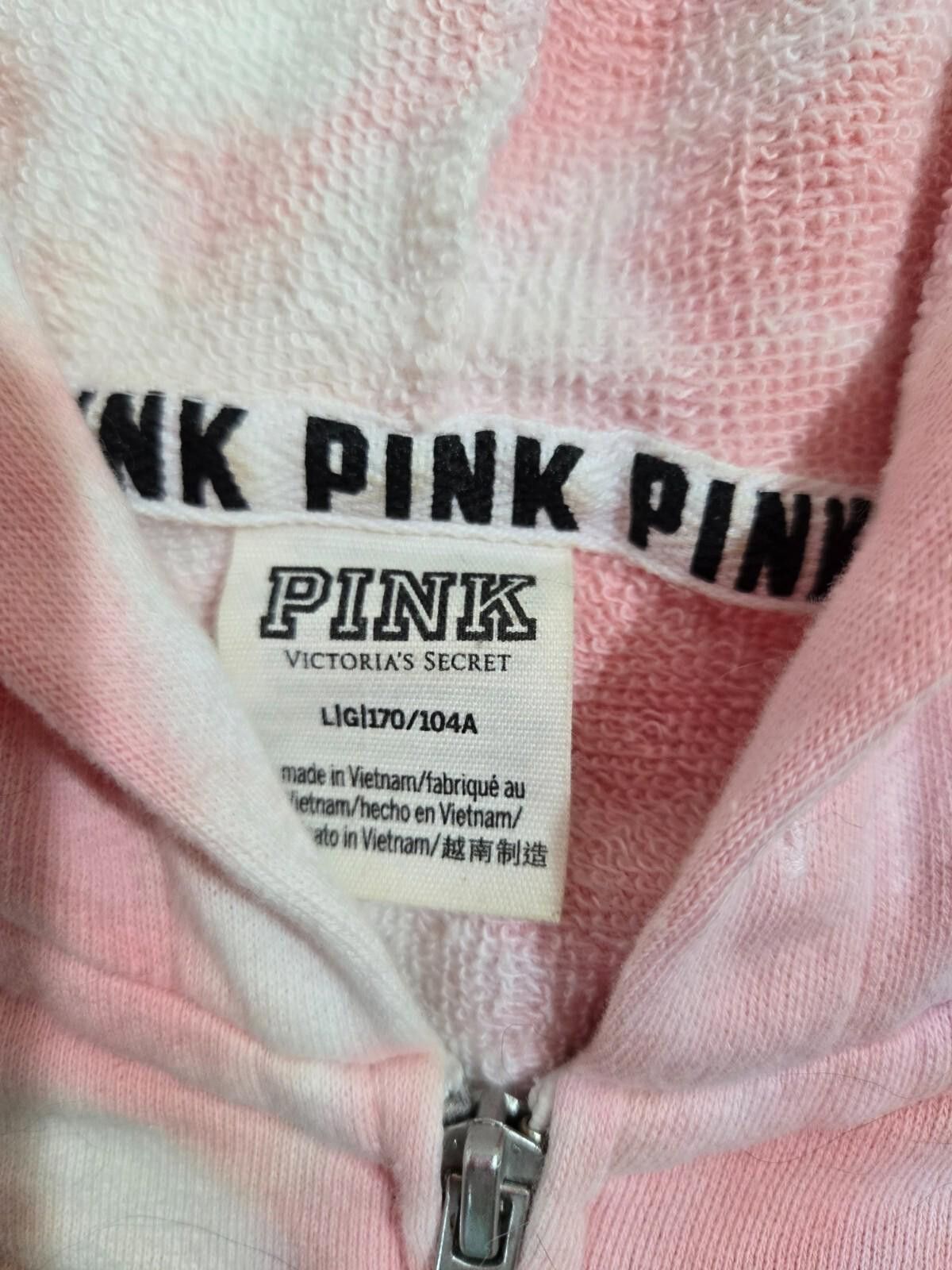 Designer Victoria's Secret PINK Tie Dye Full Zip Hoodie Size L Size L / US 10 / IT 46 - 3 Thumbnail