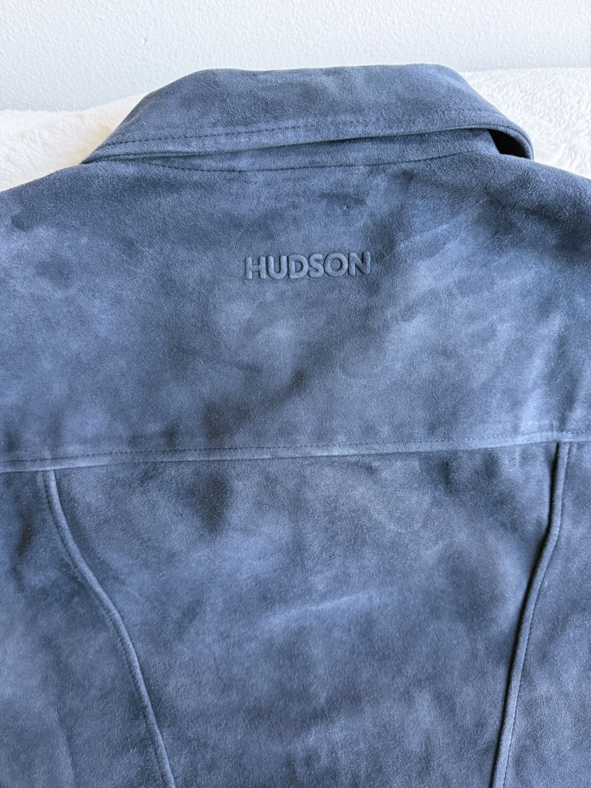 Hudson HUDSON Men’s XXL Petrol Leather Suede Zip Shirt Short Sleeve Size US XXL / EU 58 / 5 - 3 Thumbnail