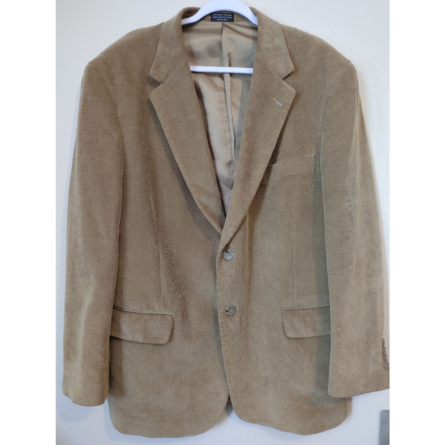Evan Picone Evan Picone Corduroy Mens Jacket Sport Coat 42R Tan Size 42R - 1 Thumbnail