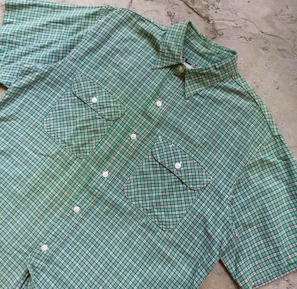 Japanese Brand × Sugar Cane × Toyo Enterprises Sugarcane Plaid Green Shirt Size US L / EU 52-54 / 3 - 2 Thumbnail