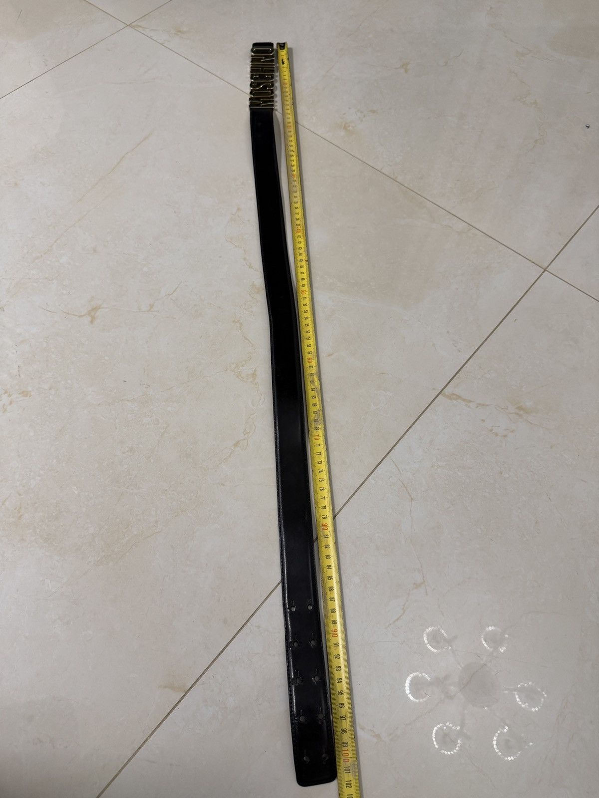 Moschino Black Moschino belt metal logo autentic Size 34 - 12 Thumbnail