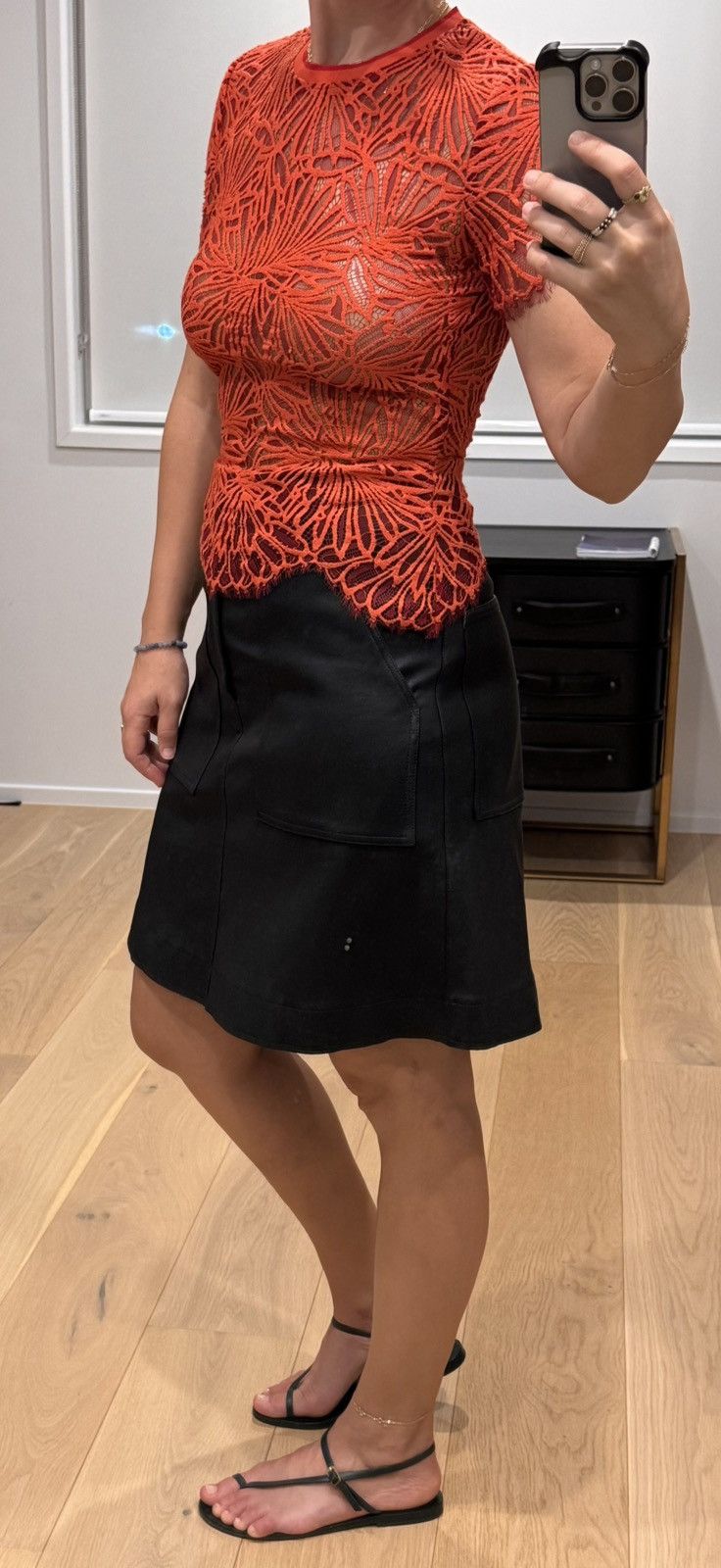Proenza Schouler Proenza Schouler red lace blouse Size S / US 4 / IT 40 - 4 Thumbnail