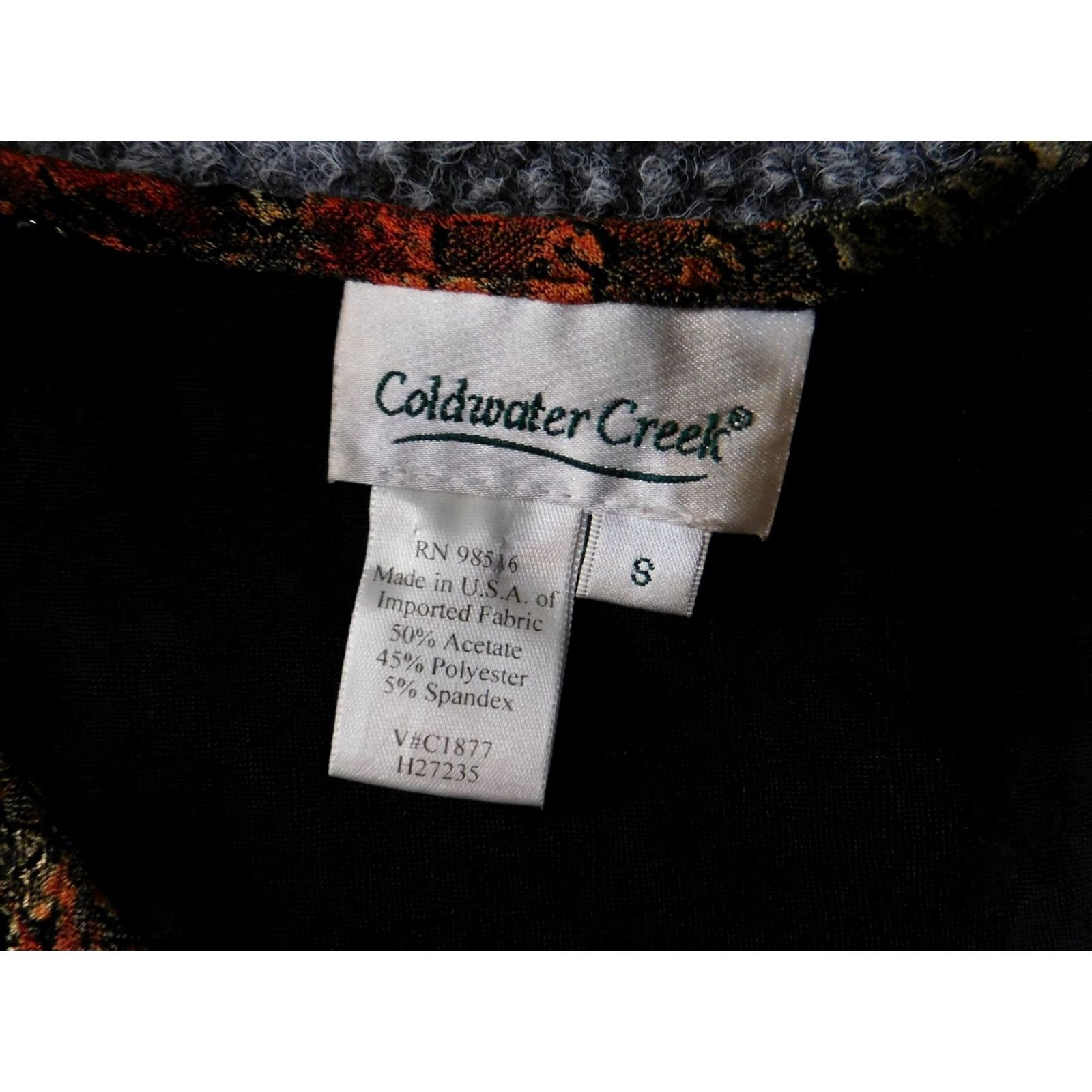 Coldwater Creek Coldwater Creek Blouse Shirt Women S Orange Geometric V-Neck Pullover Stretch Long Sleeve Cardigan Top Size S / US 4 / IT 40 - 5 Thumbnail