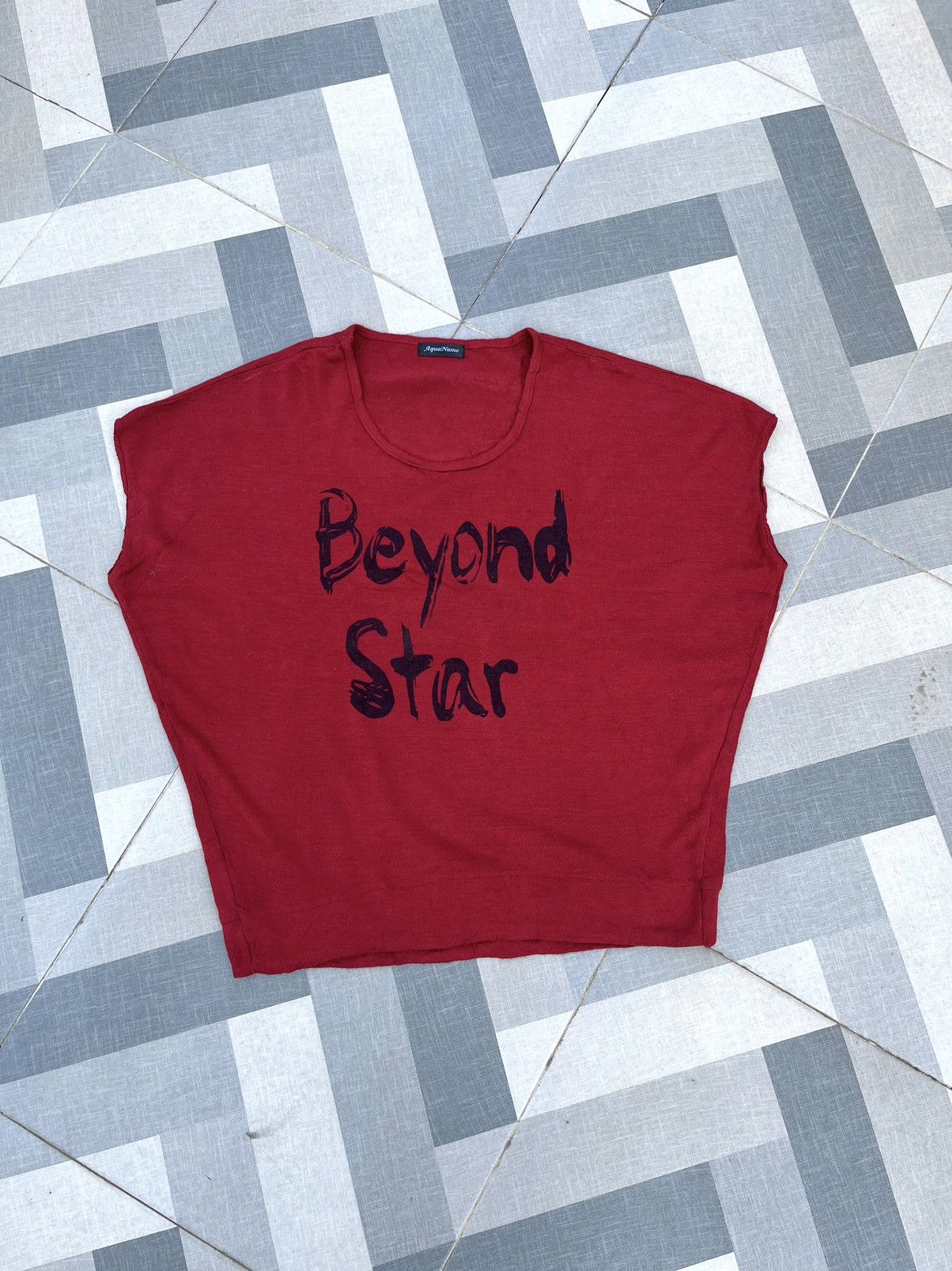 Japanese Brand Y2K Aquaname Diamond Eye Skull Knitwear Sleeve Less Size US XL / EU 56 / 4 - 6 Thumbnail