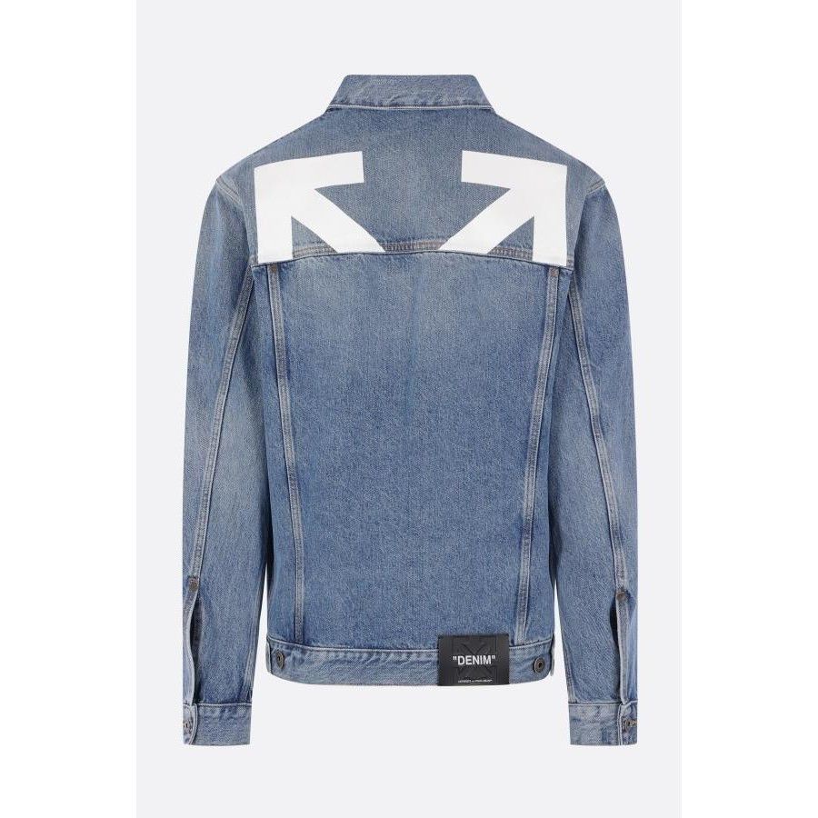 Off-White OFF-WHITE Half Arrow Blue Denim Jacket New & Authentic (Men' Size US L / EU 52-54 / 3 - 2 Thumbnail