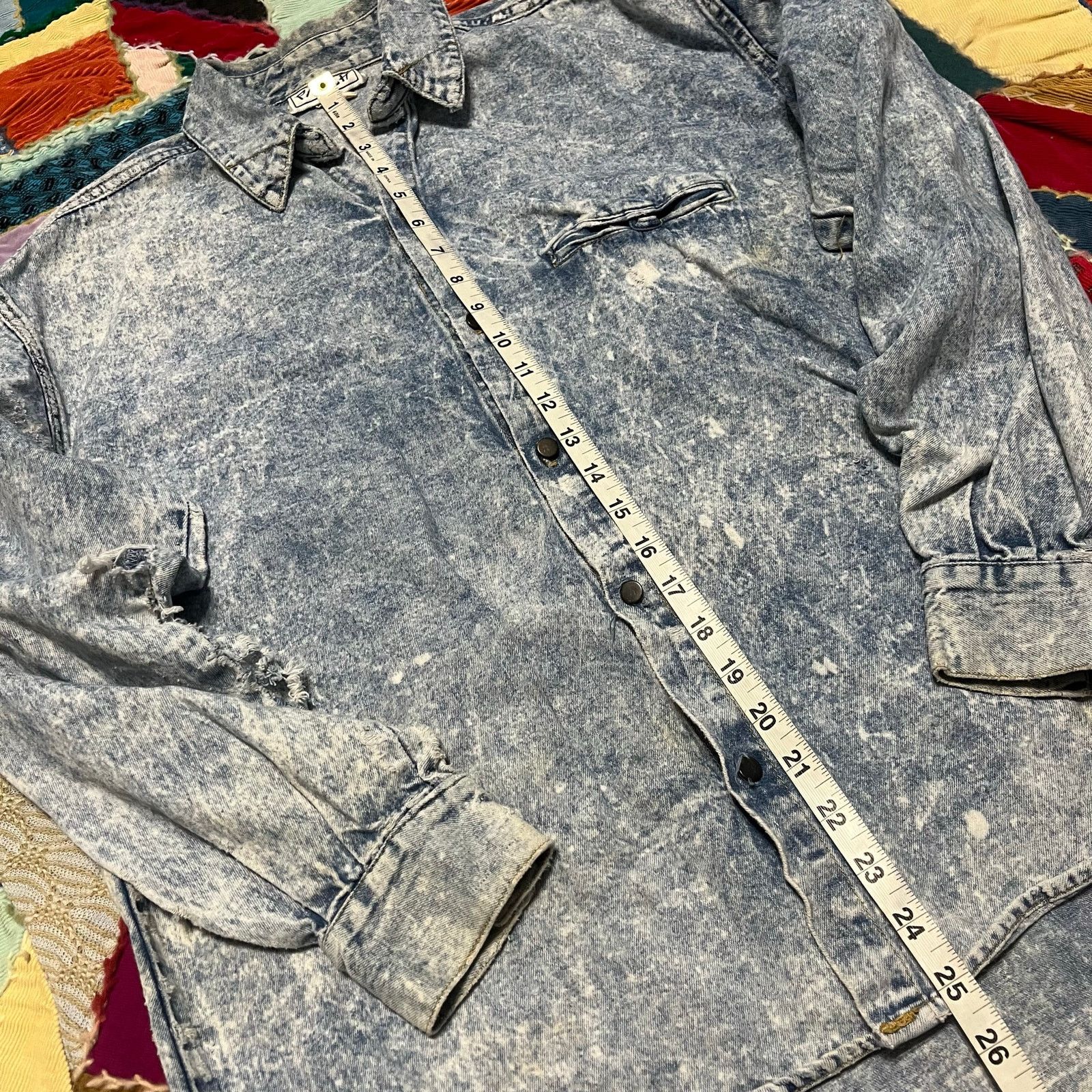 Other Vintage Pinch Denim Acid Washed Button Up Long Sleeve M / L Size US L / EU 52-54 / 3 - 4 Thumbnail