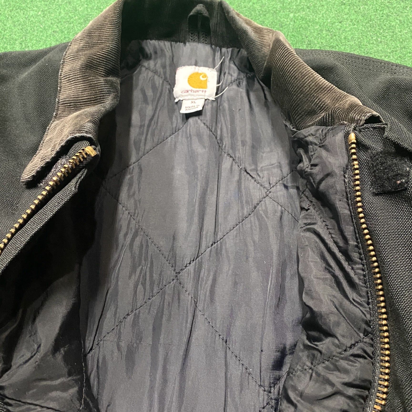 Carhartt VINTAGE Carhartt Jacket Mens XL Black Canvas Quilted Lined Work Coat Size US XL / EU 56 / 4 - 6 Thumbnail