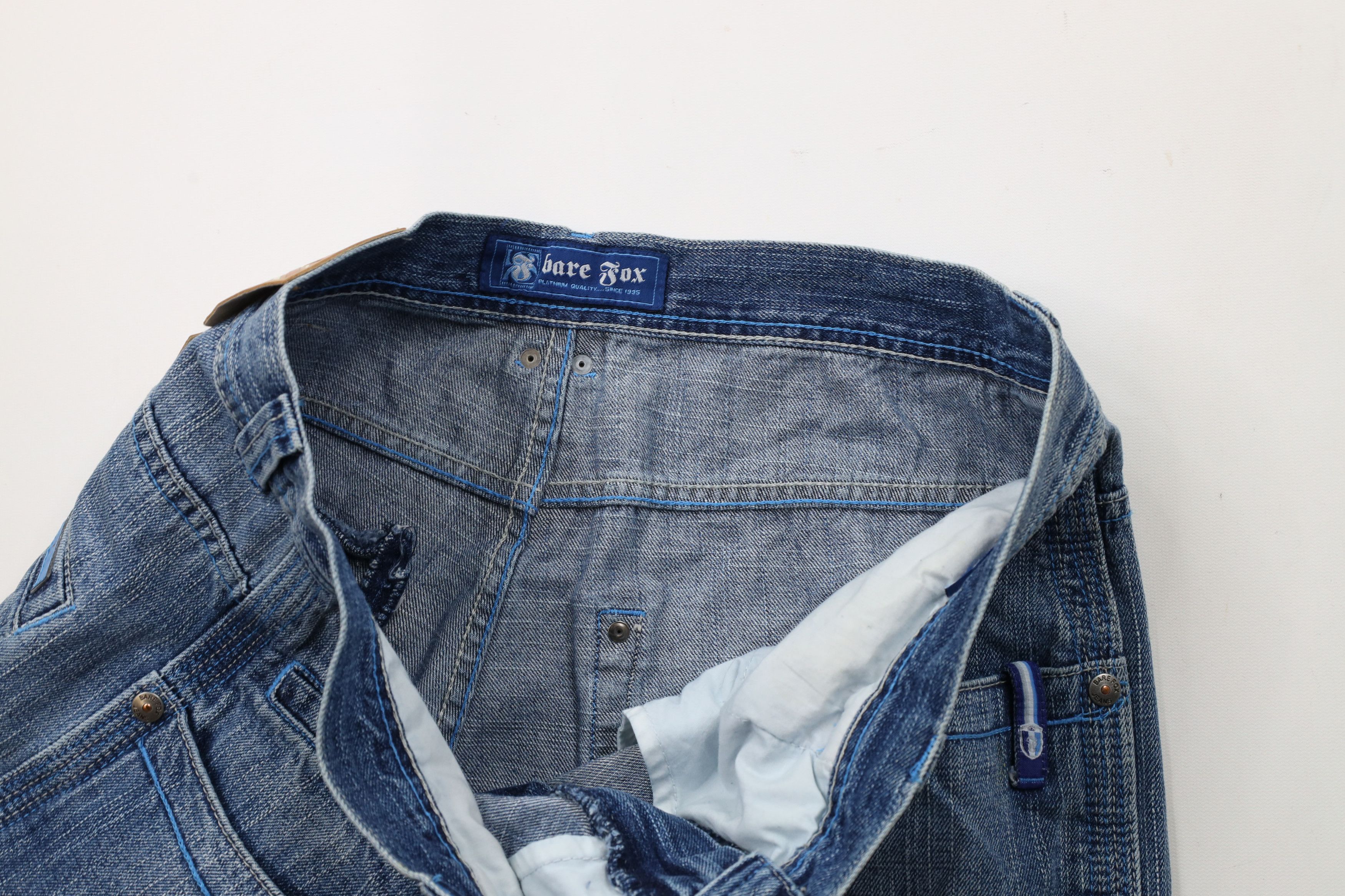 Vintage Vintage 90s Y2K Streetwear Wide Leg Denim Jeans Blue Cotton Size US 36 / EU 52 - 8 Thumbnail
